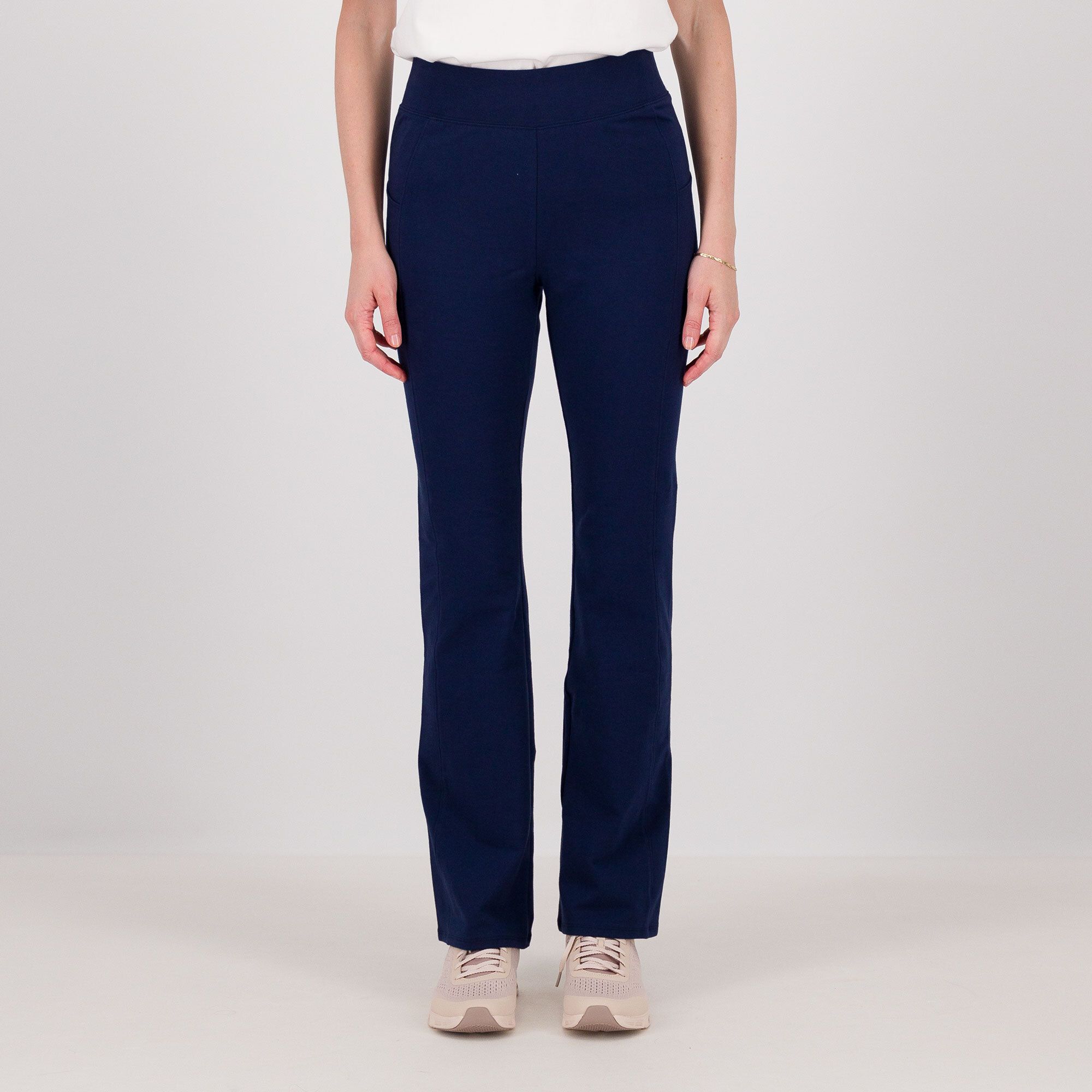 Image of Denim & Co Pantaloni bootcut con elastico in vita061