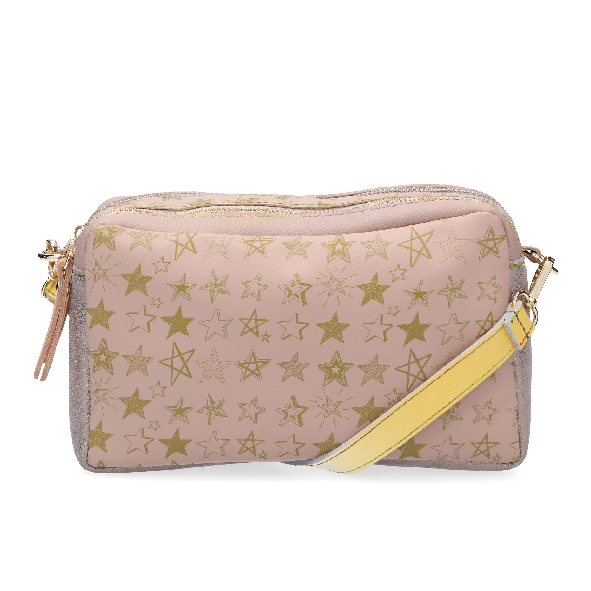 Ebarrito
Borsa in pelle
patchwork con
tracolla regolabile