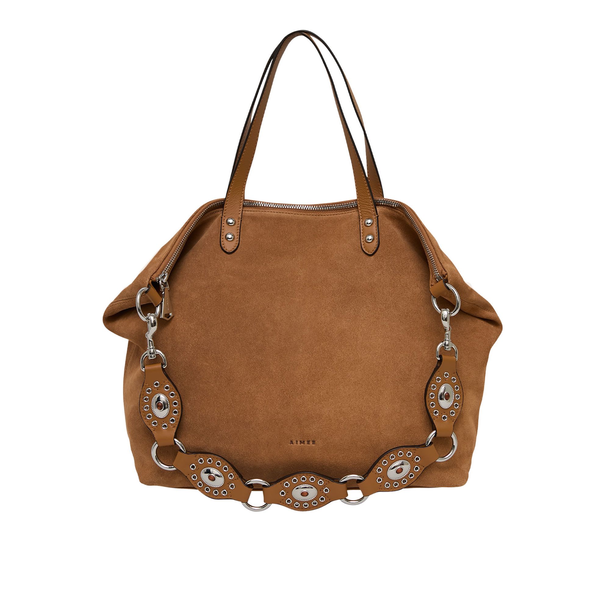 Aimee Kestenberg
Borsa a spalla in
pelle con doppio
manico e borchiette