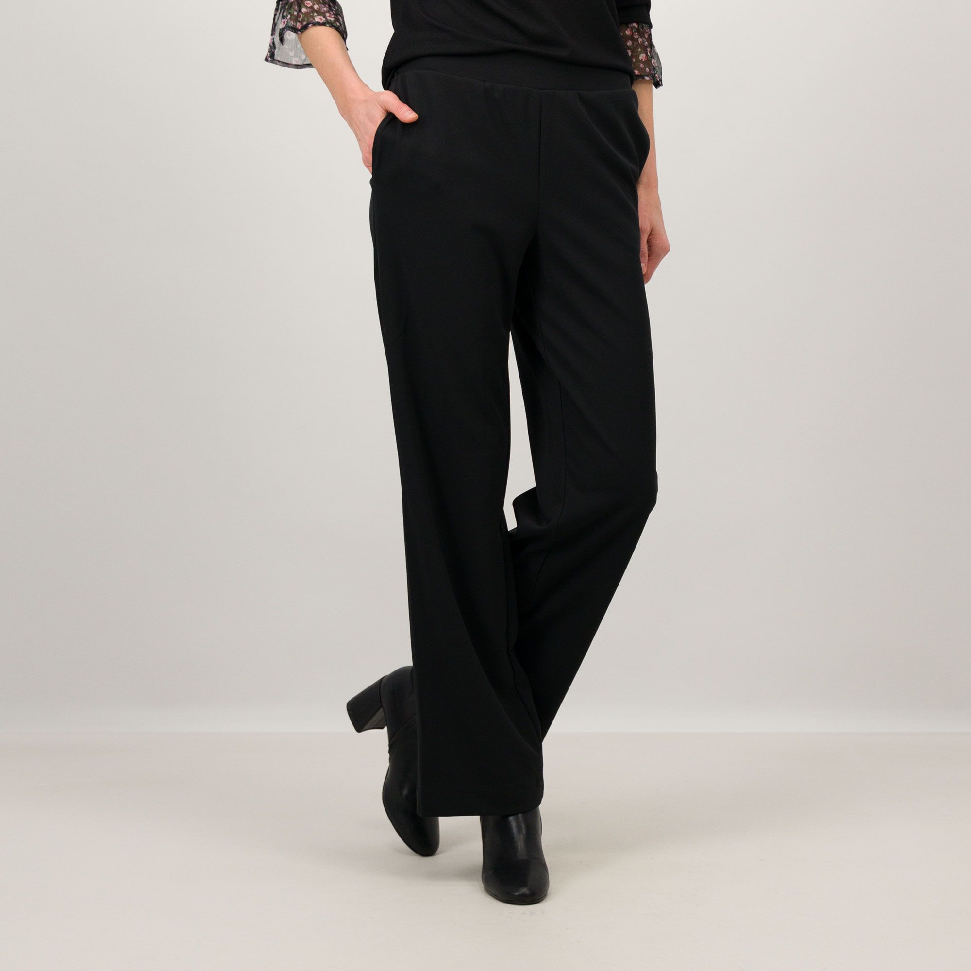 Image of Isaac Mizrahi Live! Pantaloni a gamba dritta con elastico e tasche061