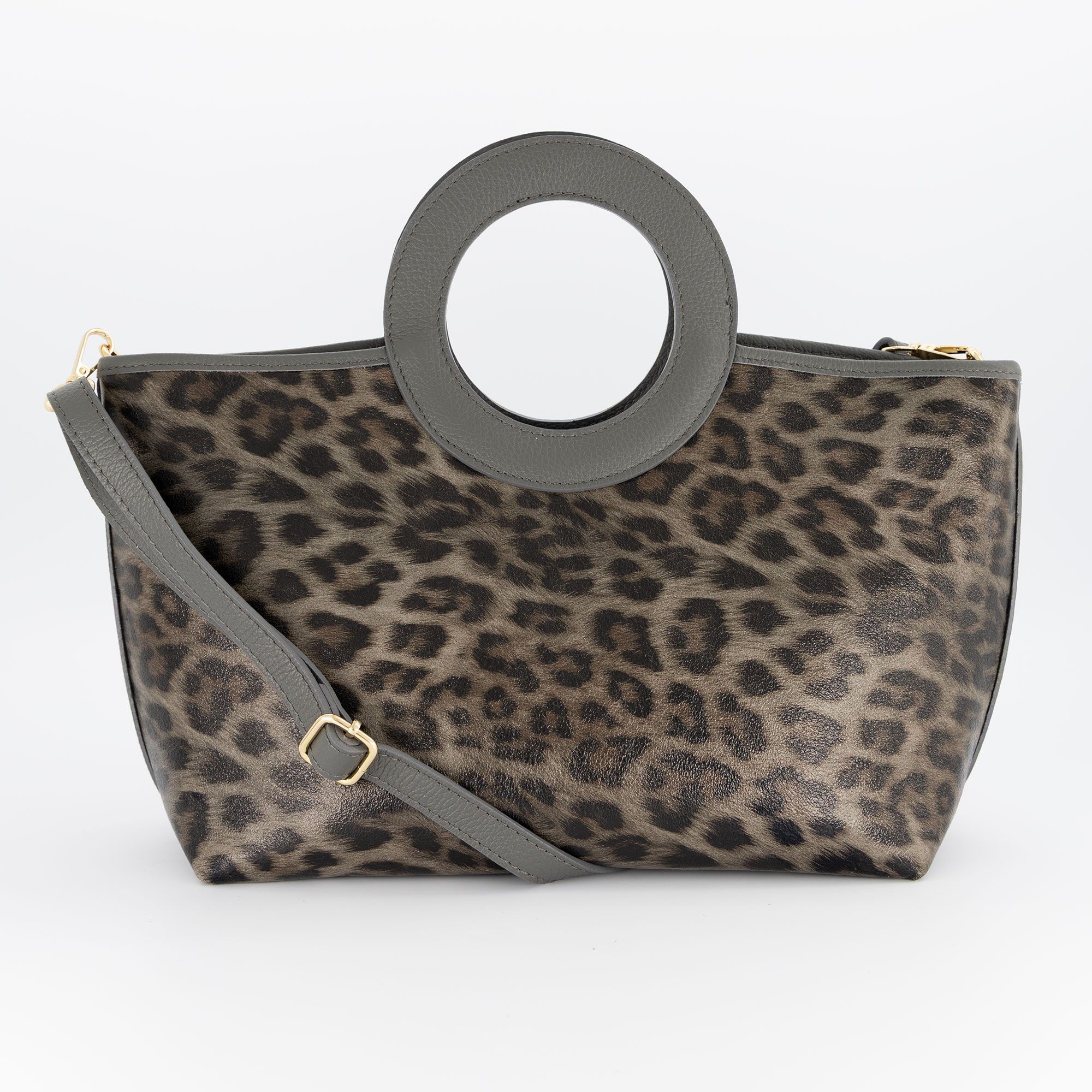 Le Corone Bags
Borsa a mano
Leo 80 in pelle
stampa leopardo