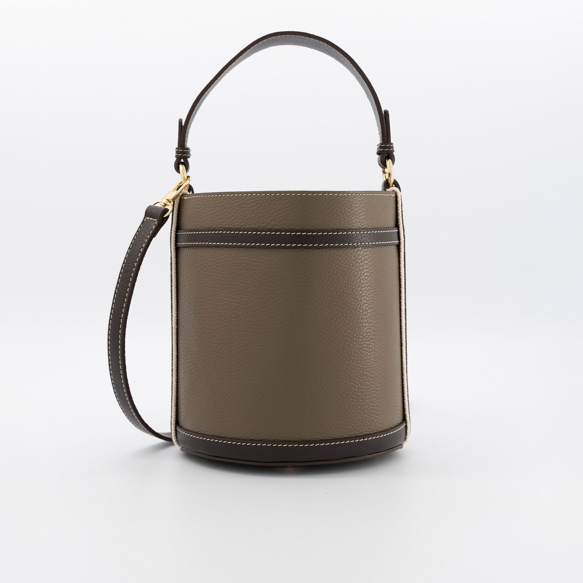 Elba Tuscany
Secchiello a mano
in pelle Acquaviva
con manico superiore