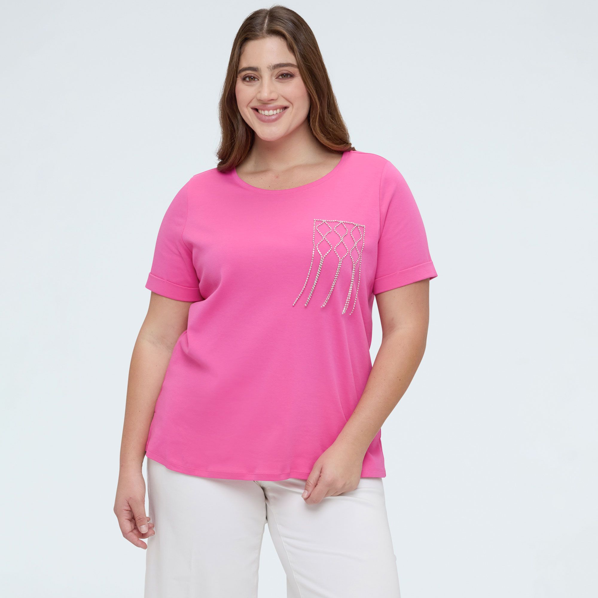 Fiorella Rubino
T-shirt in cotone
con strass