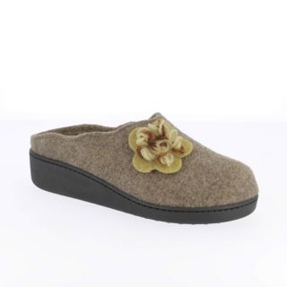 Sanagens
Pantofole in lana
cotta con fiore
decorativo