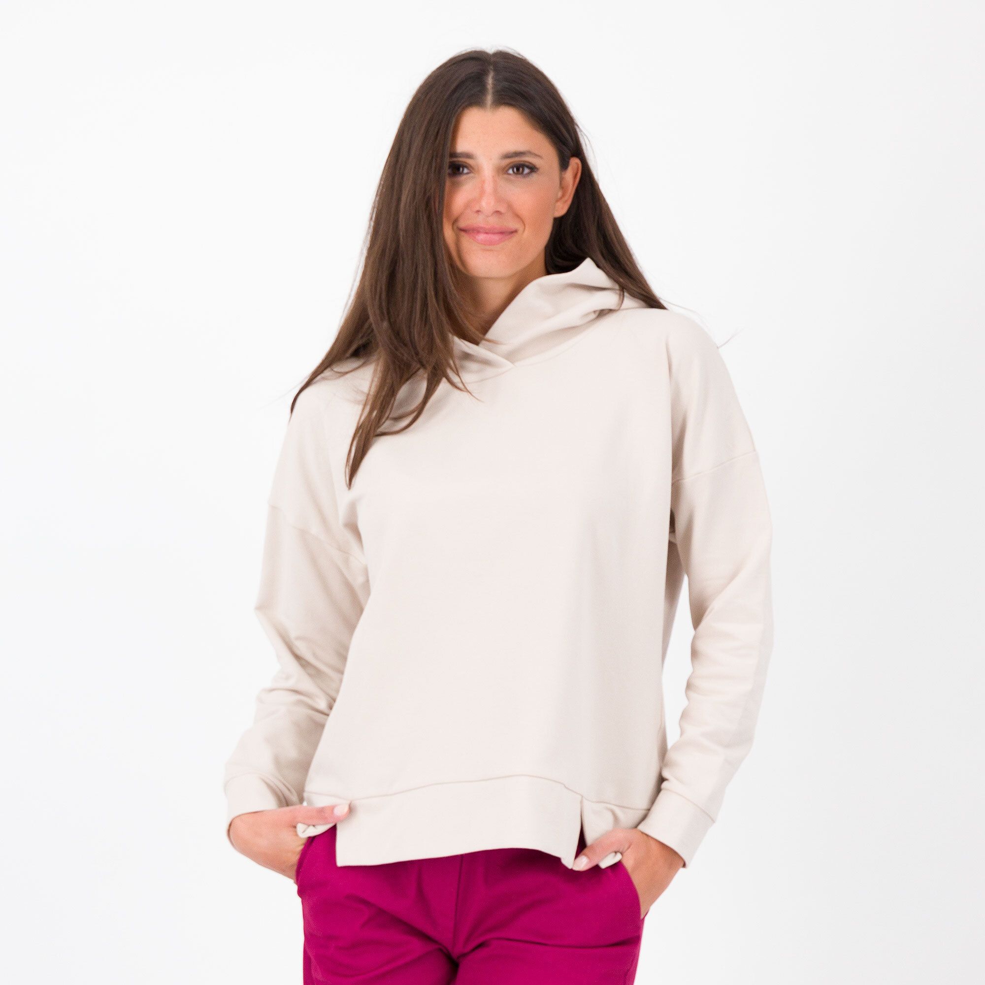 QVC W.I.T.A. Felpa con cappuccio in cotone garzato