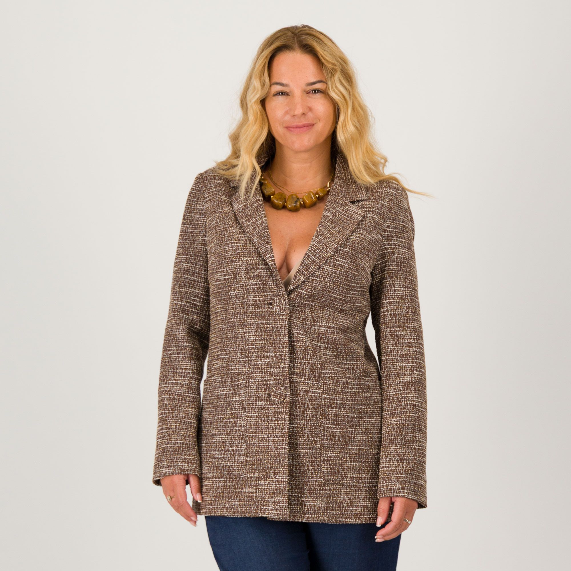 Caterina Lancini
Giacca blazer in
maglia effetto tweed