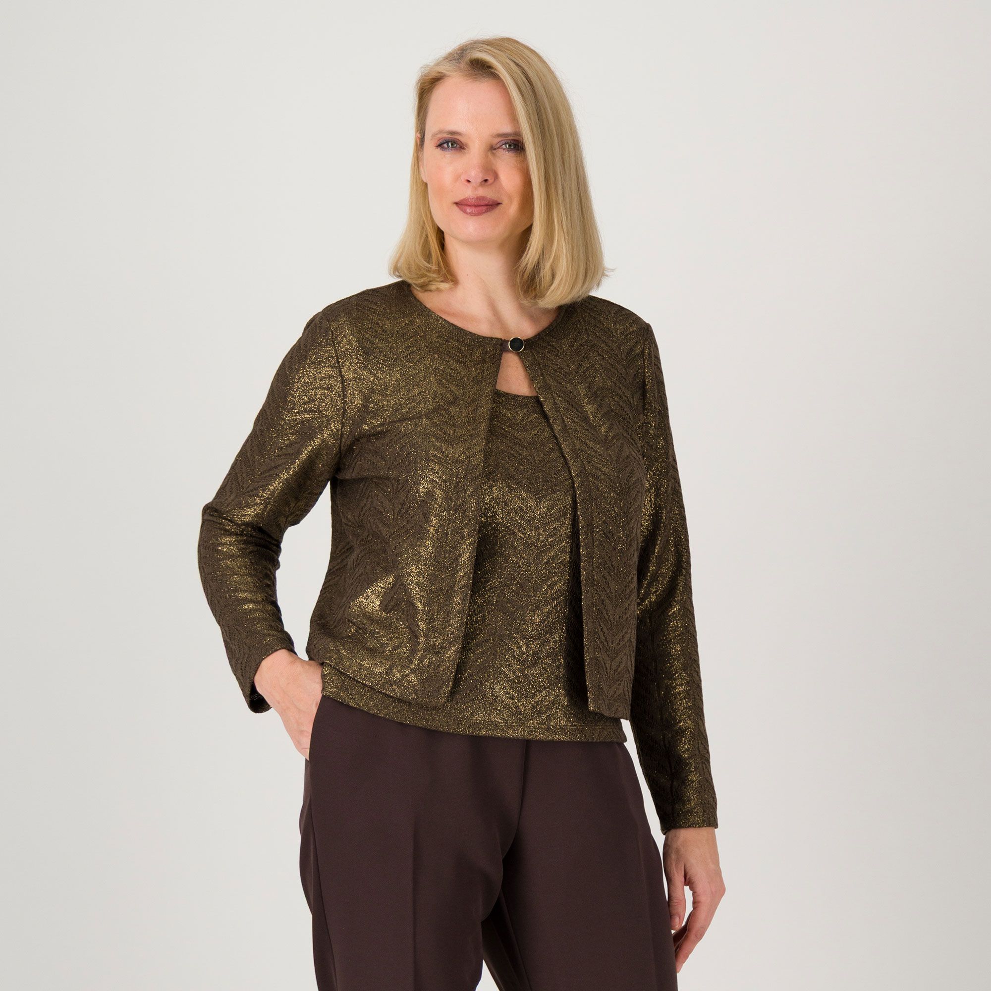 SottoMarino
Twin set in maglia
a trecce glitter