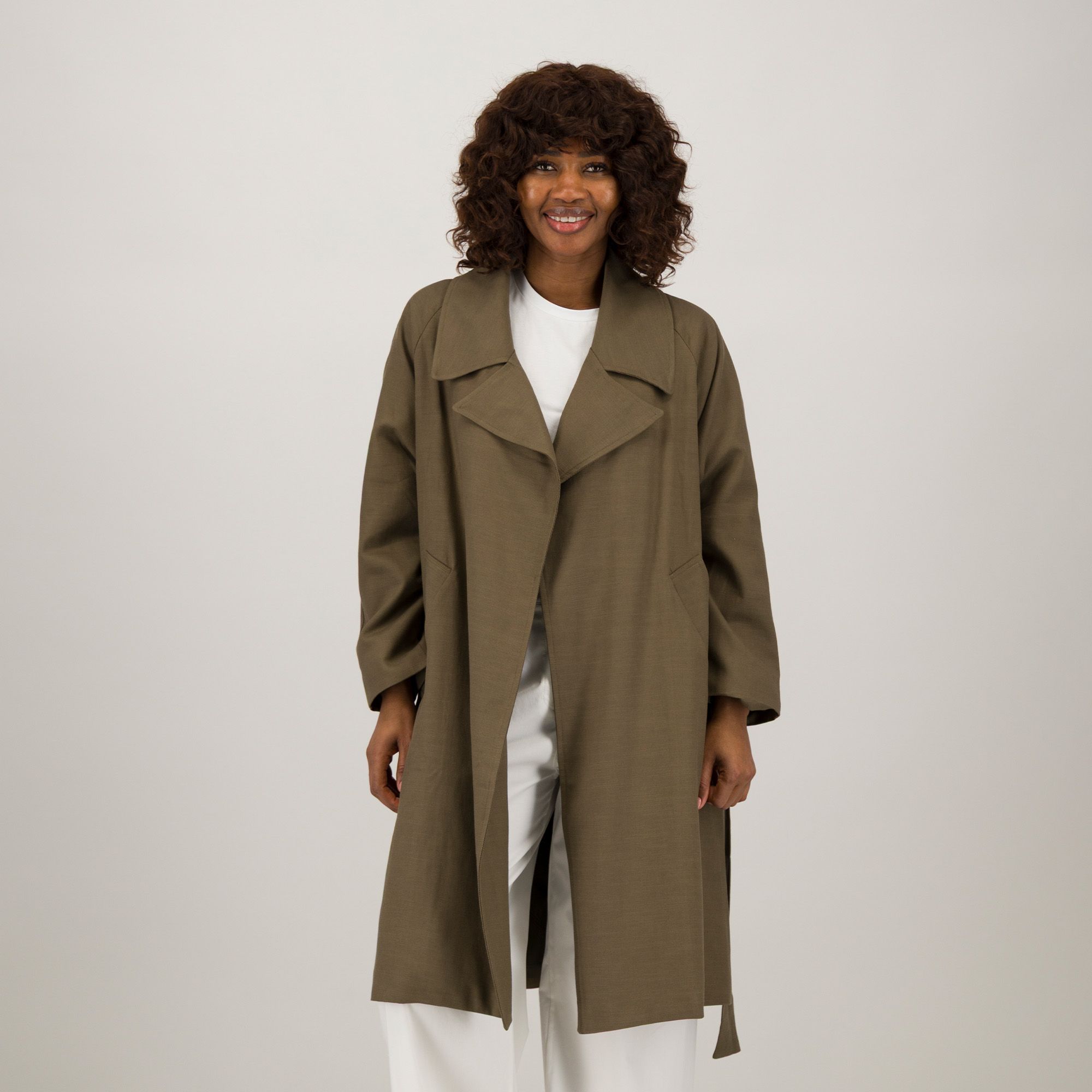 Palazzo Moda
Trench in tessuto di
cotone e lyocell con
cintura