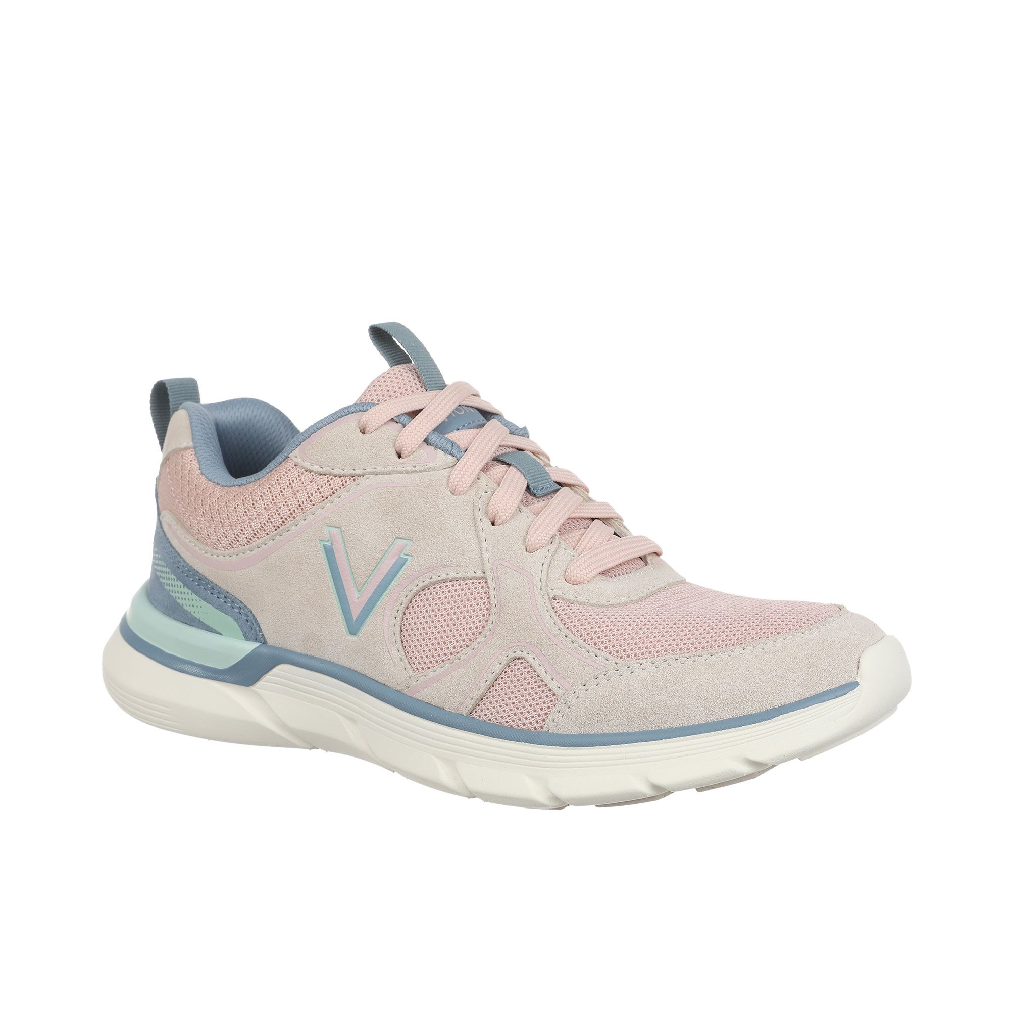 Image of Vionic Sneakers stringate con inserti in pelle, suola 4 cm061