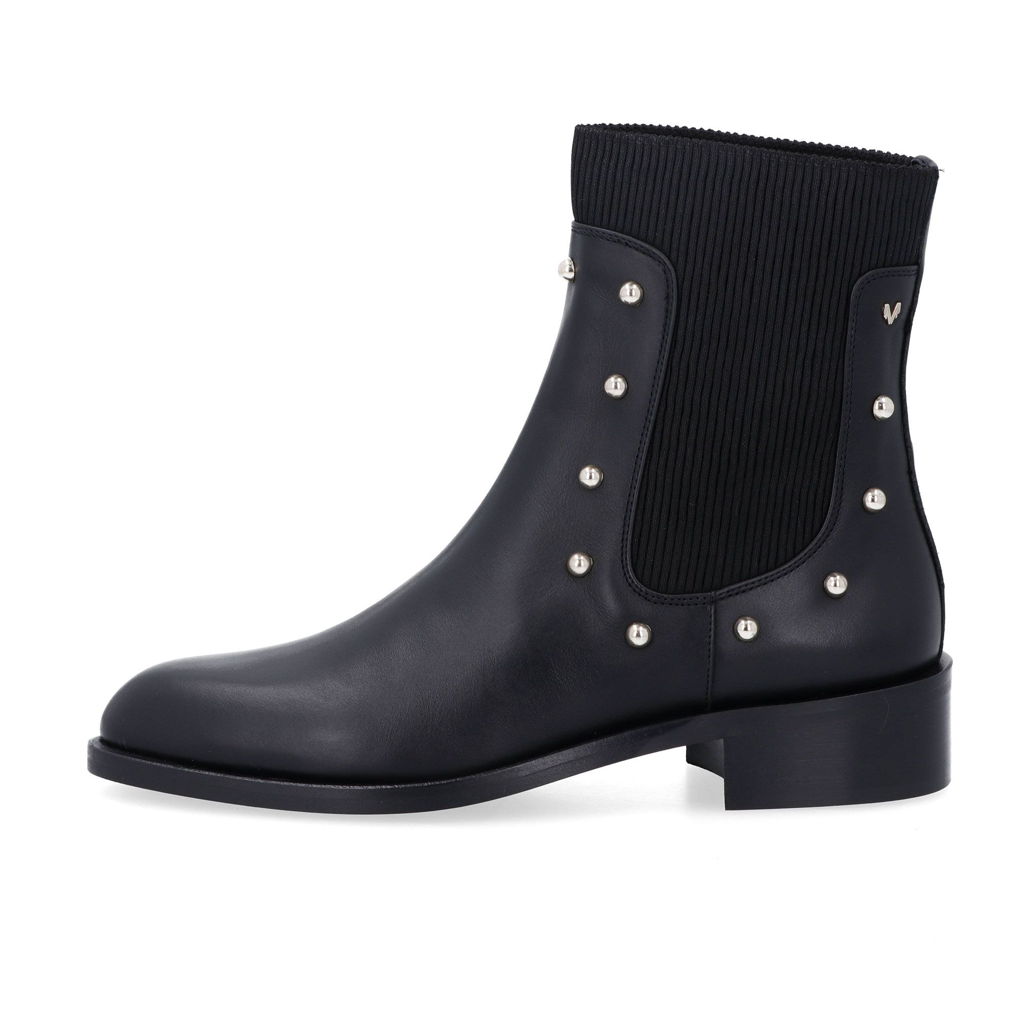 Martinelli Stivaletti Chelsea in pelle con borchie e tacco 3,5cm
