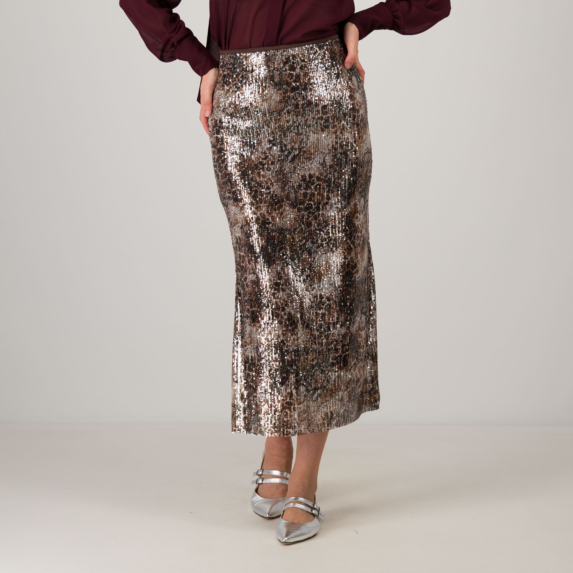 Caterina Lancini
Gonna lunga
con paillettes