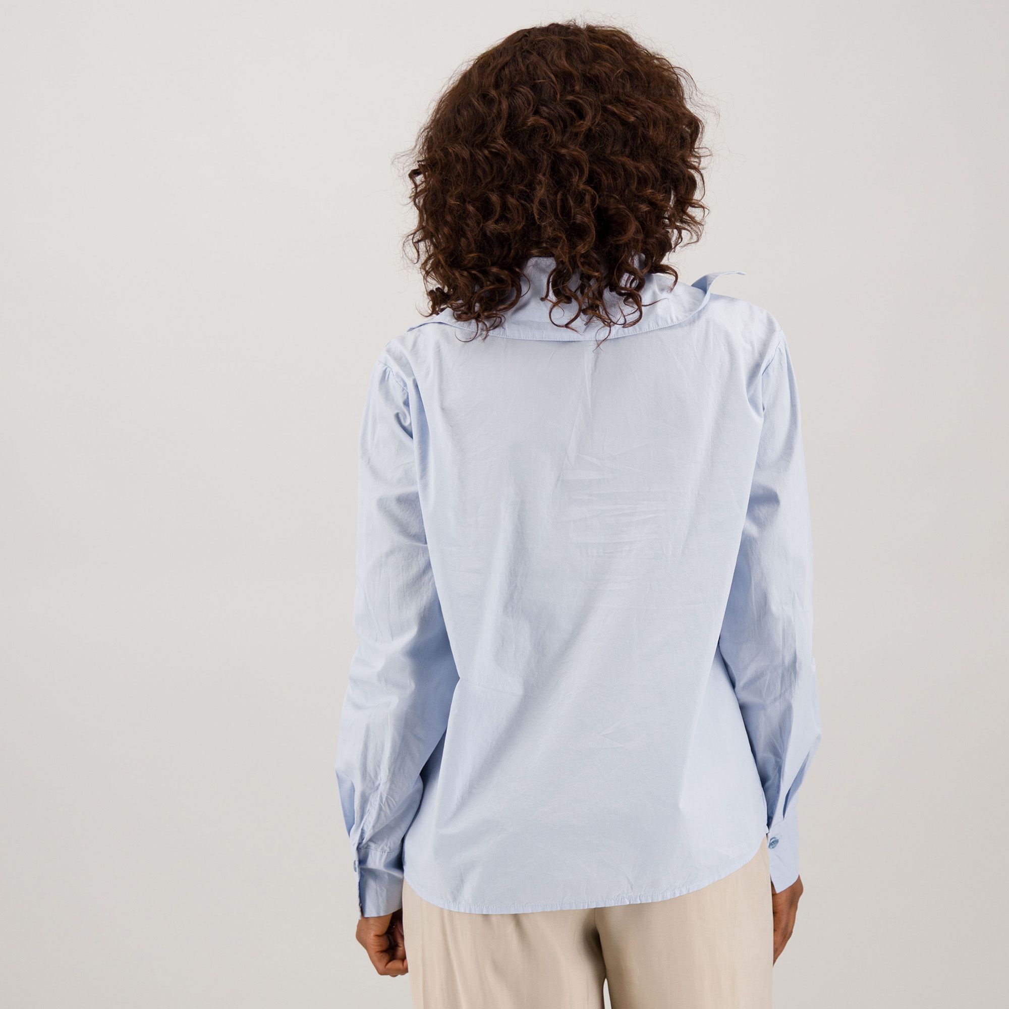 Lucrezia Sciortino Blusa in cotone con scollo a V a maniche lunghe