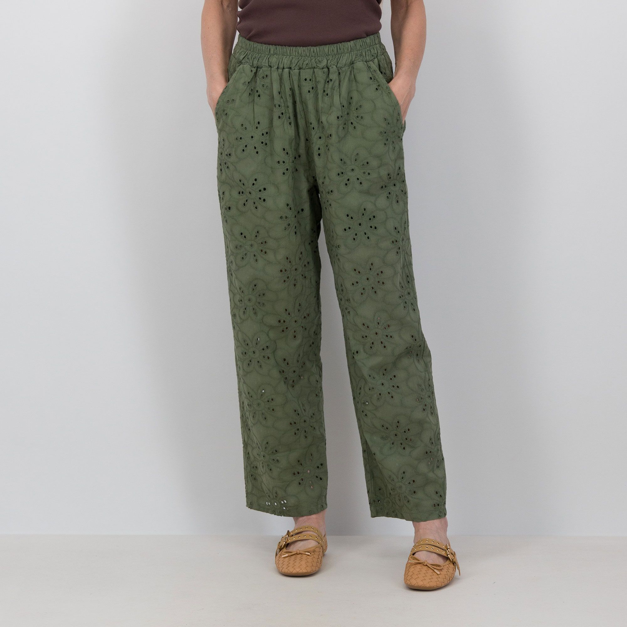 Lucrezia Sciortino Pantaloni a carota in cotone con elastico