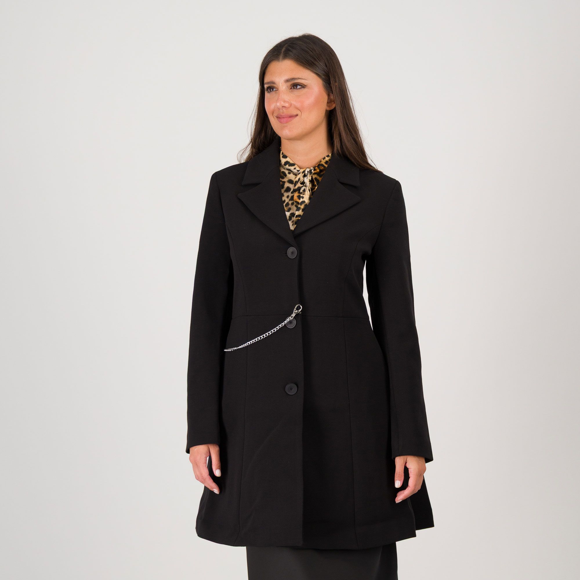 Risskio Cappotto al ginocchio con pieghe