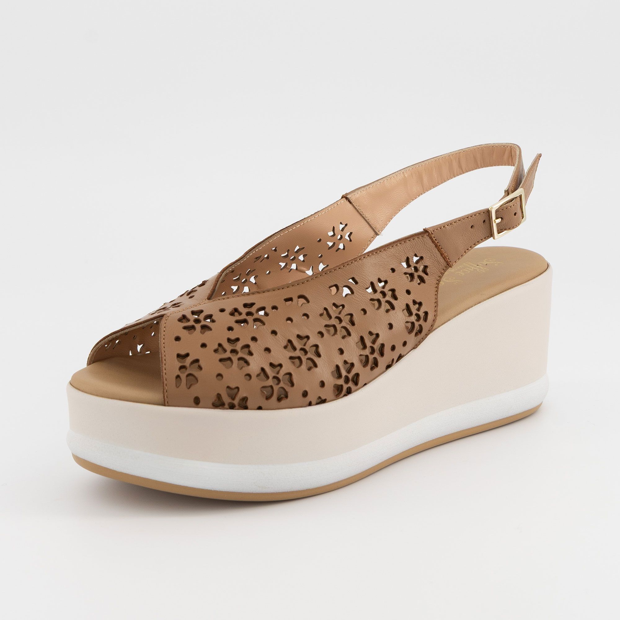 Soffice Sogno
Sandali in pelle
con fantasia a fiori
zeppa 7 cm