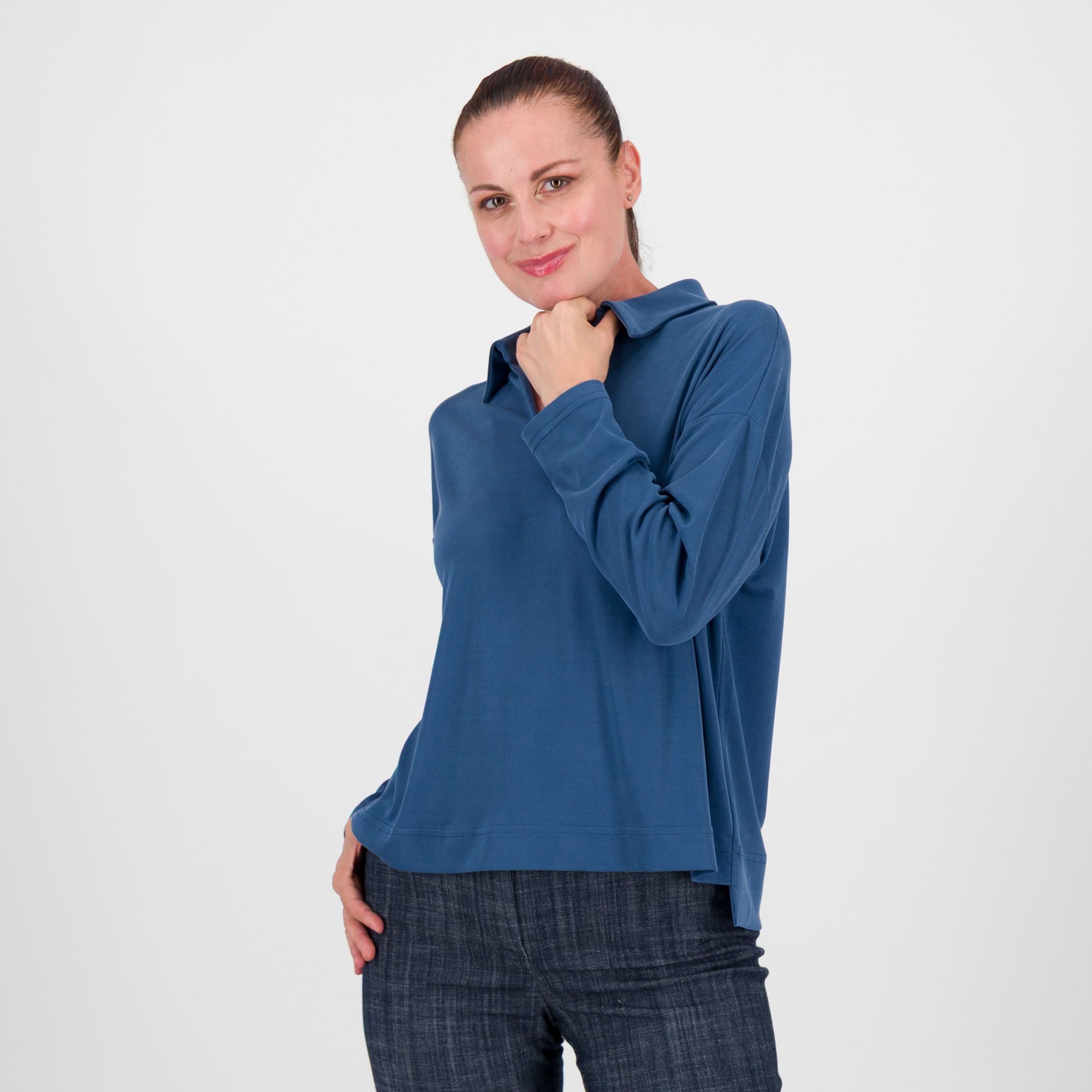 Olly Doo
Blusa in jersey 
misto viscosa
a scatoletta