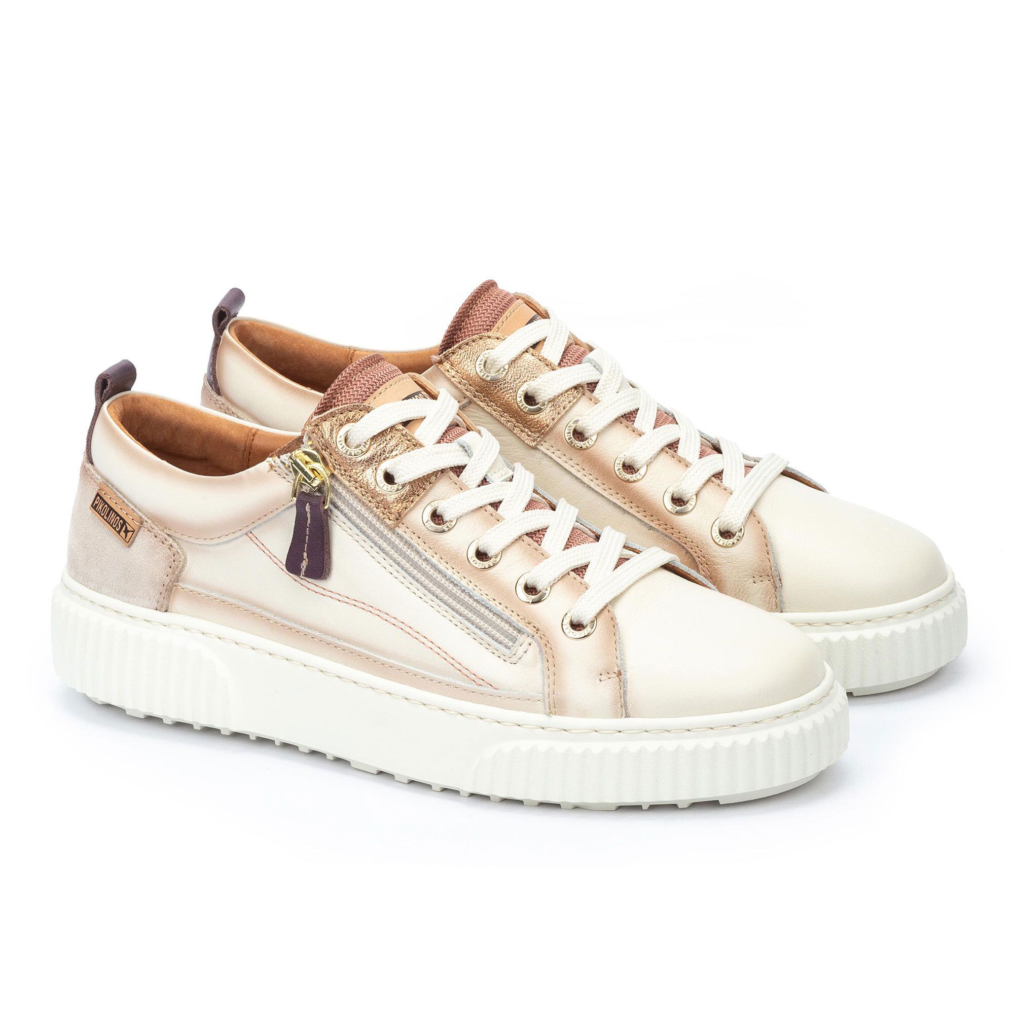 Image of Pikolinos Sneakers in pelle con inserto scamosciato061