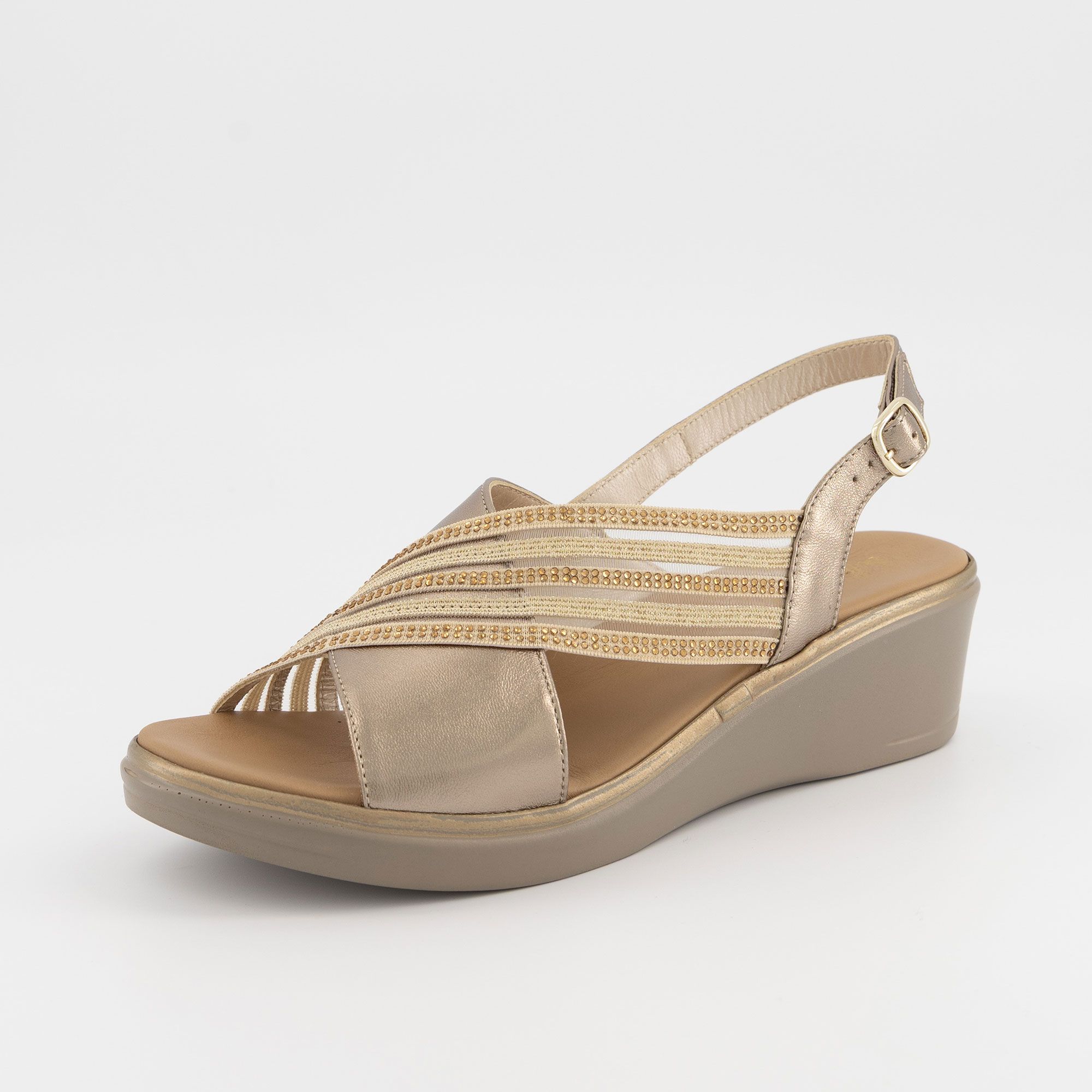 Soffice Sogno
Sandali in pelle
con fasce incrociate
e zeppa 5,5 cm