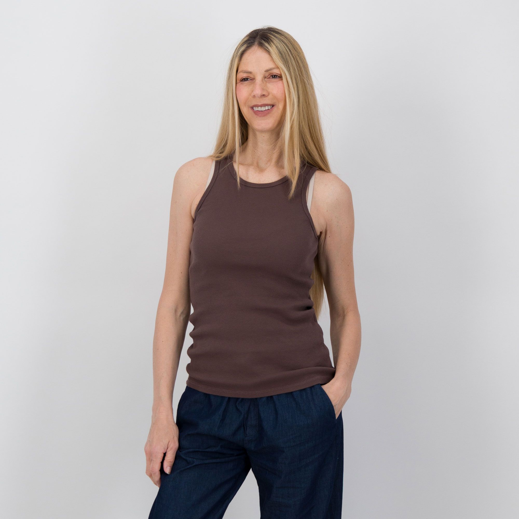 Lucrezia Sciortino Top smanicato in cotone