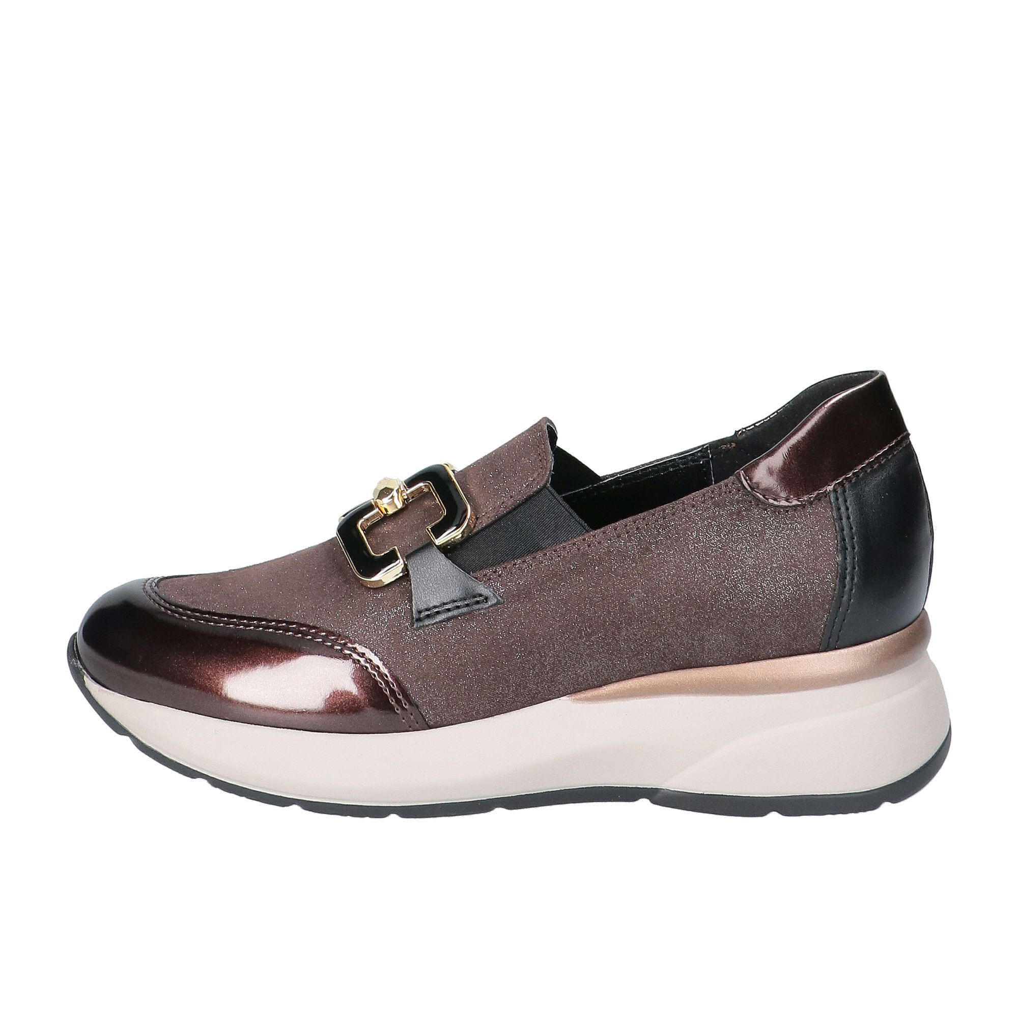 Image of Le Serpentini Slip on con tessuto effetto glitter e morsetto061