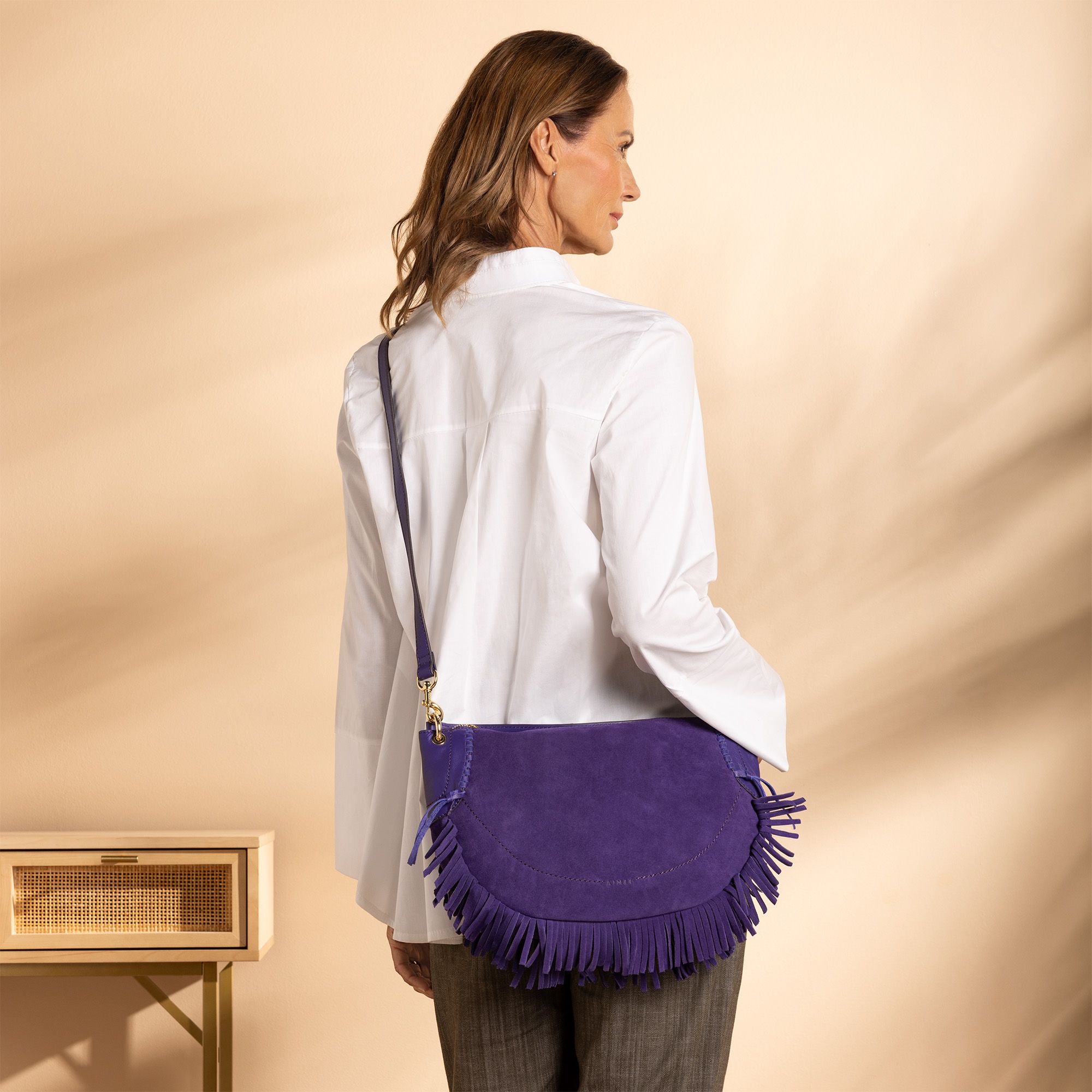 Aimee Kestenberg
Borsa a mano/spalla
Mesa in pelle
con frange