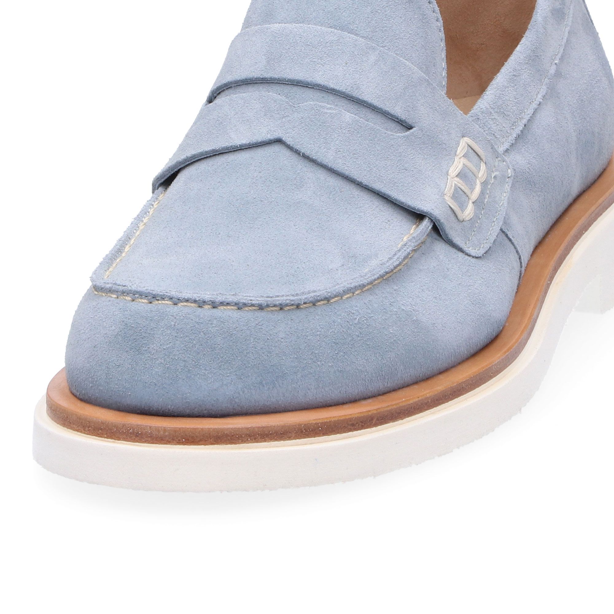 Image of Faire Mocassini slip-on in pelle scamosciata con tacco 3 cm061