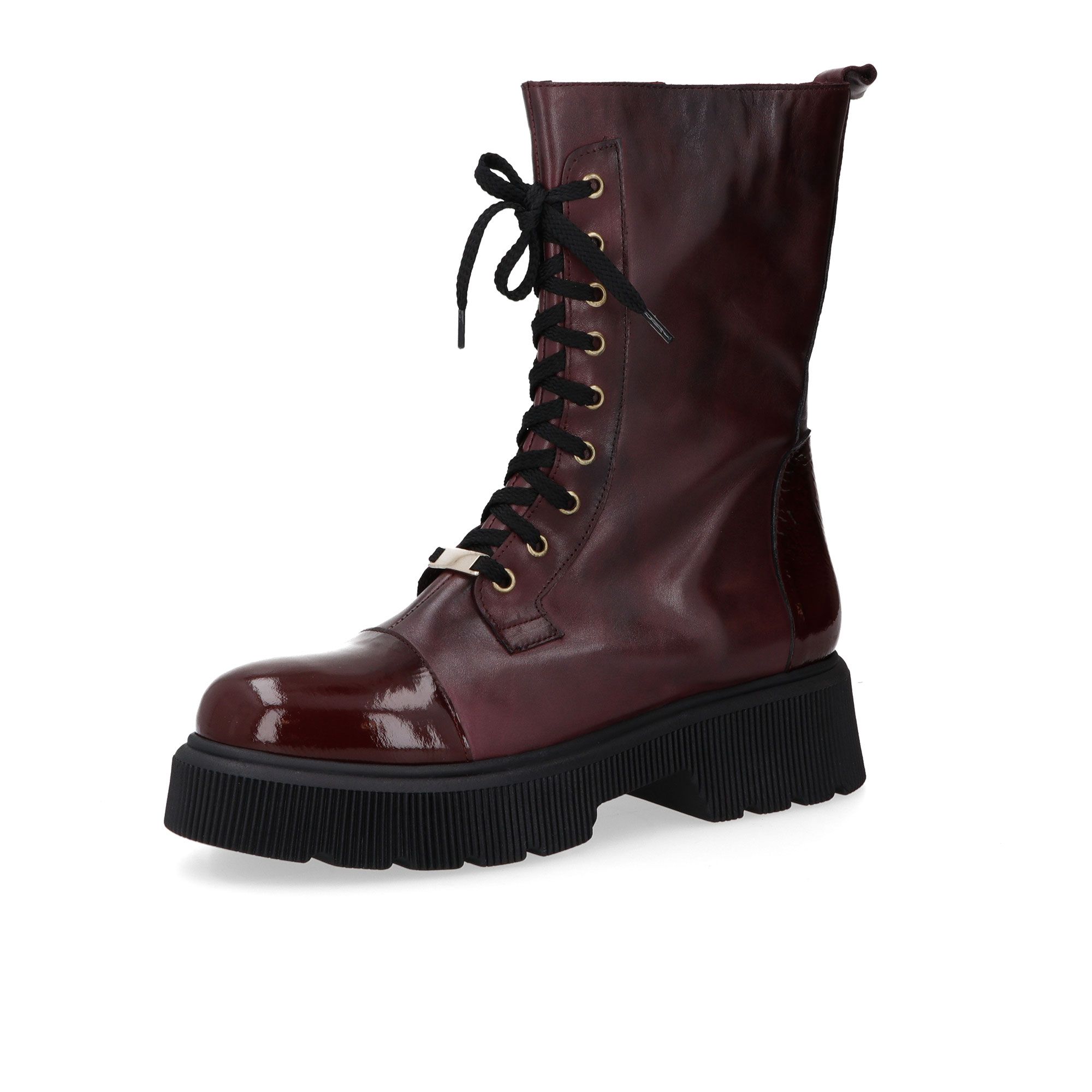 Galieti
Biker in pelle
con dettagli vernice
e tacco 6cm