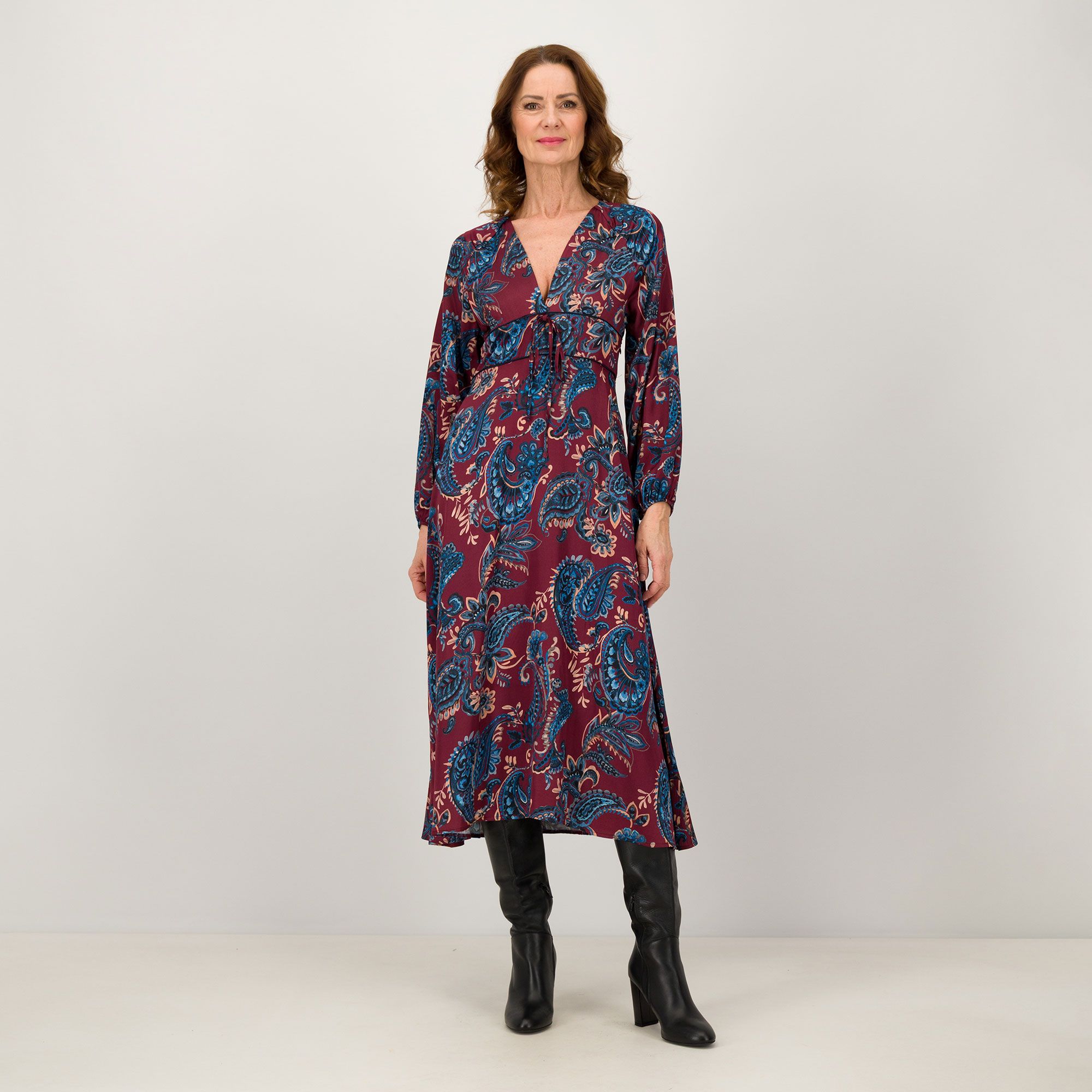 Palazzo Moda Abito in raso stampato