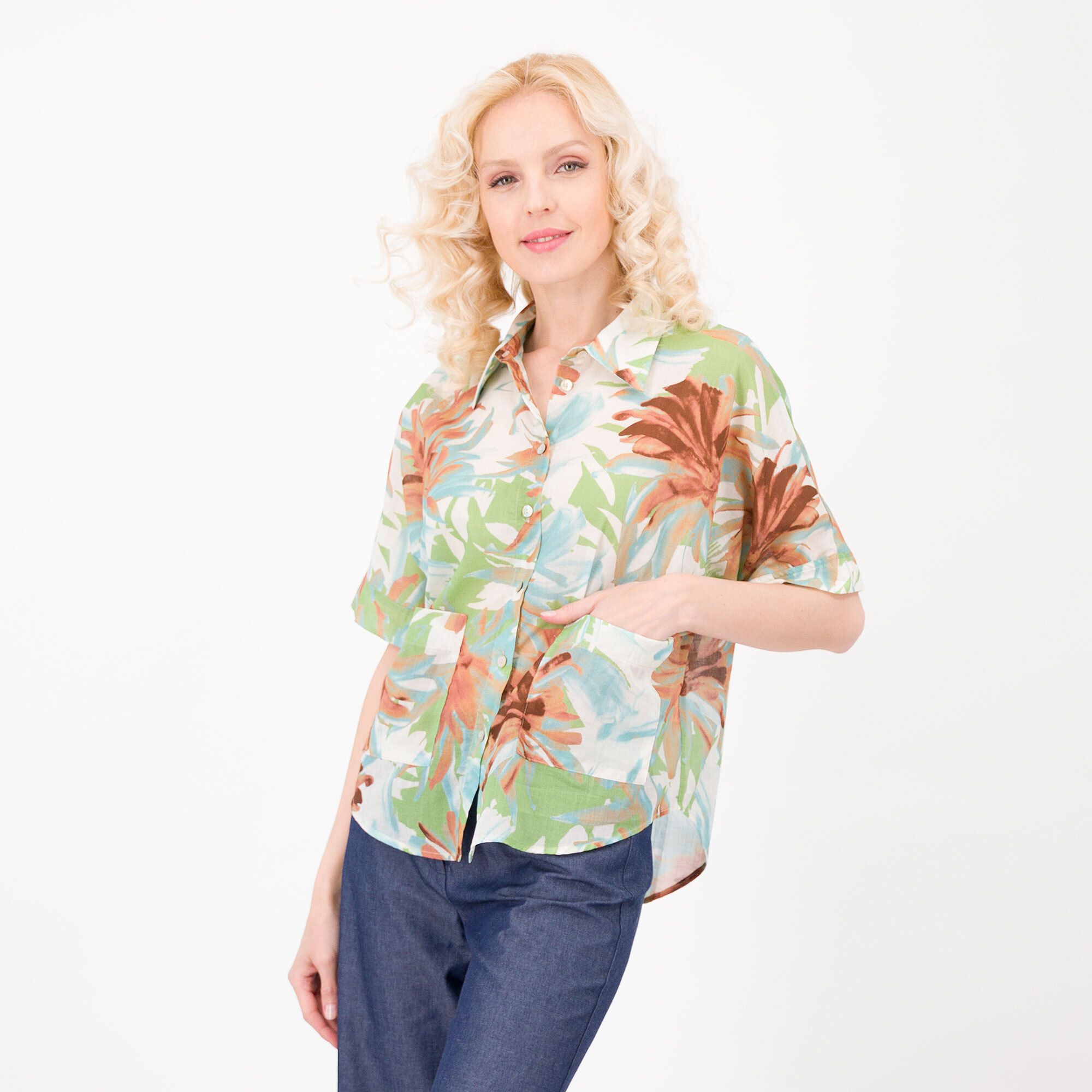 QVC EXTESA Camicia fantasia in voile di cotone