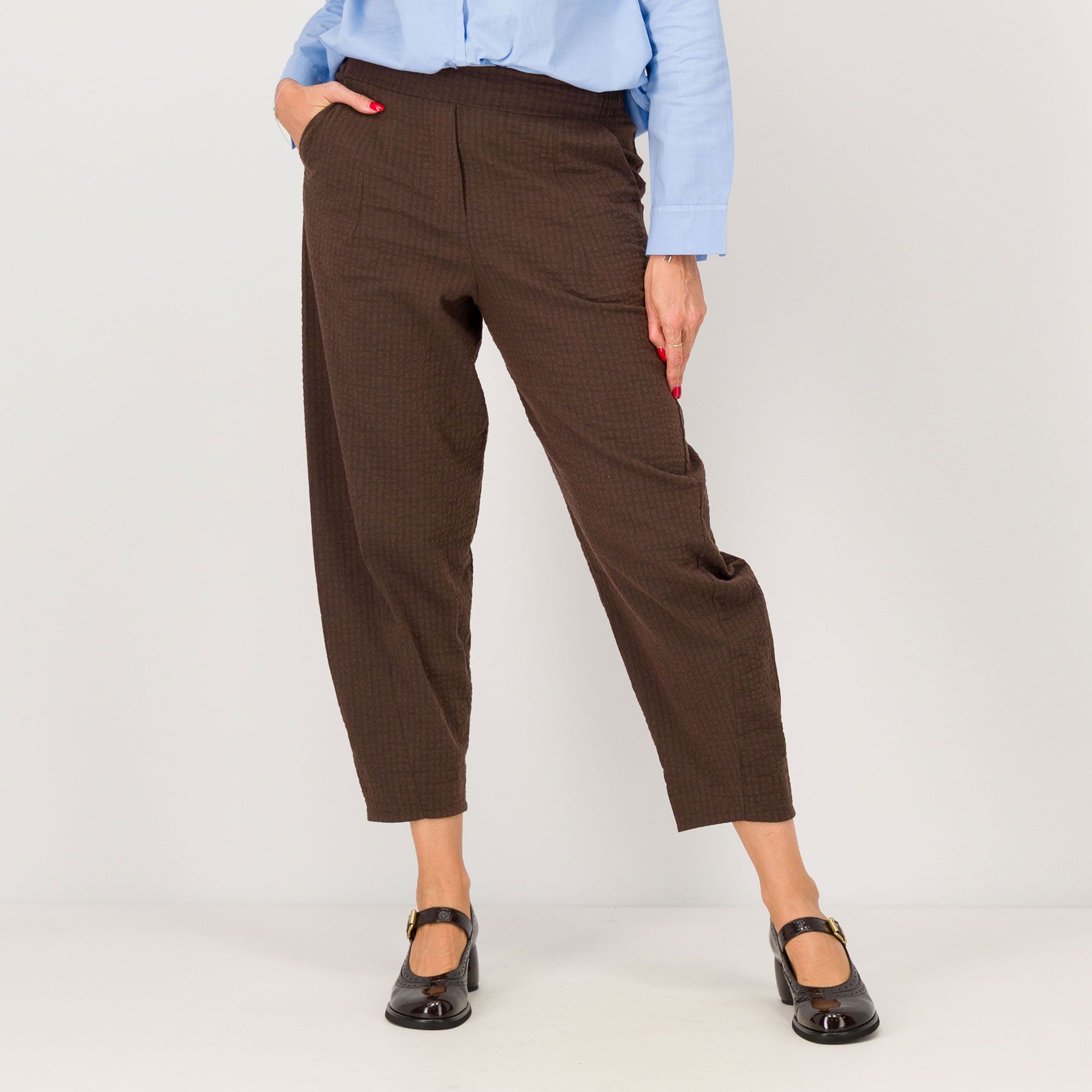 Lucrezia Sciortino
Pantaloni balloon
in tessuto super
stretch con elastico