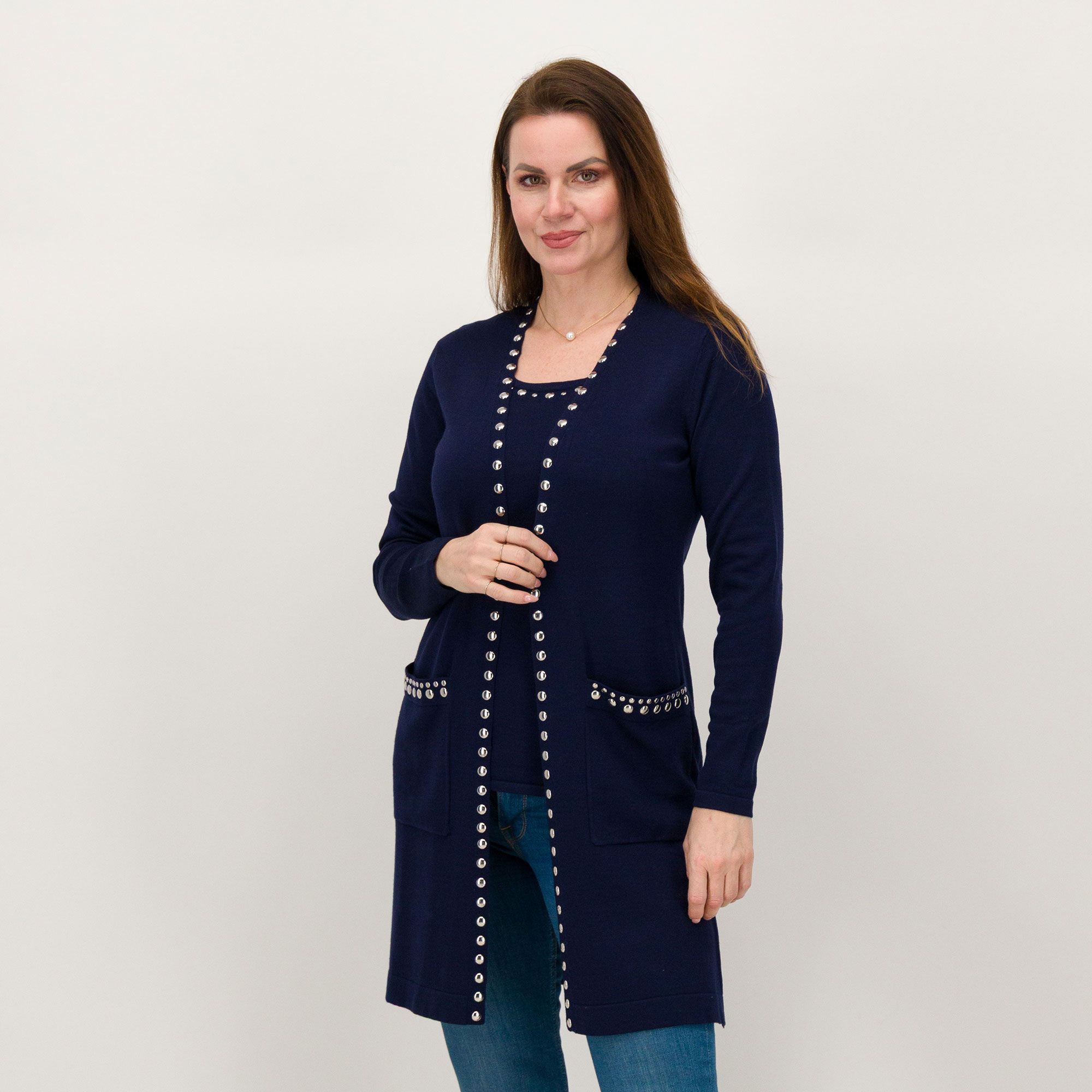 Nina Leonard
Cardigan lungo in
maglia misto viscosa