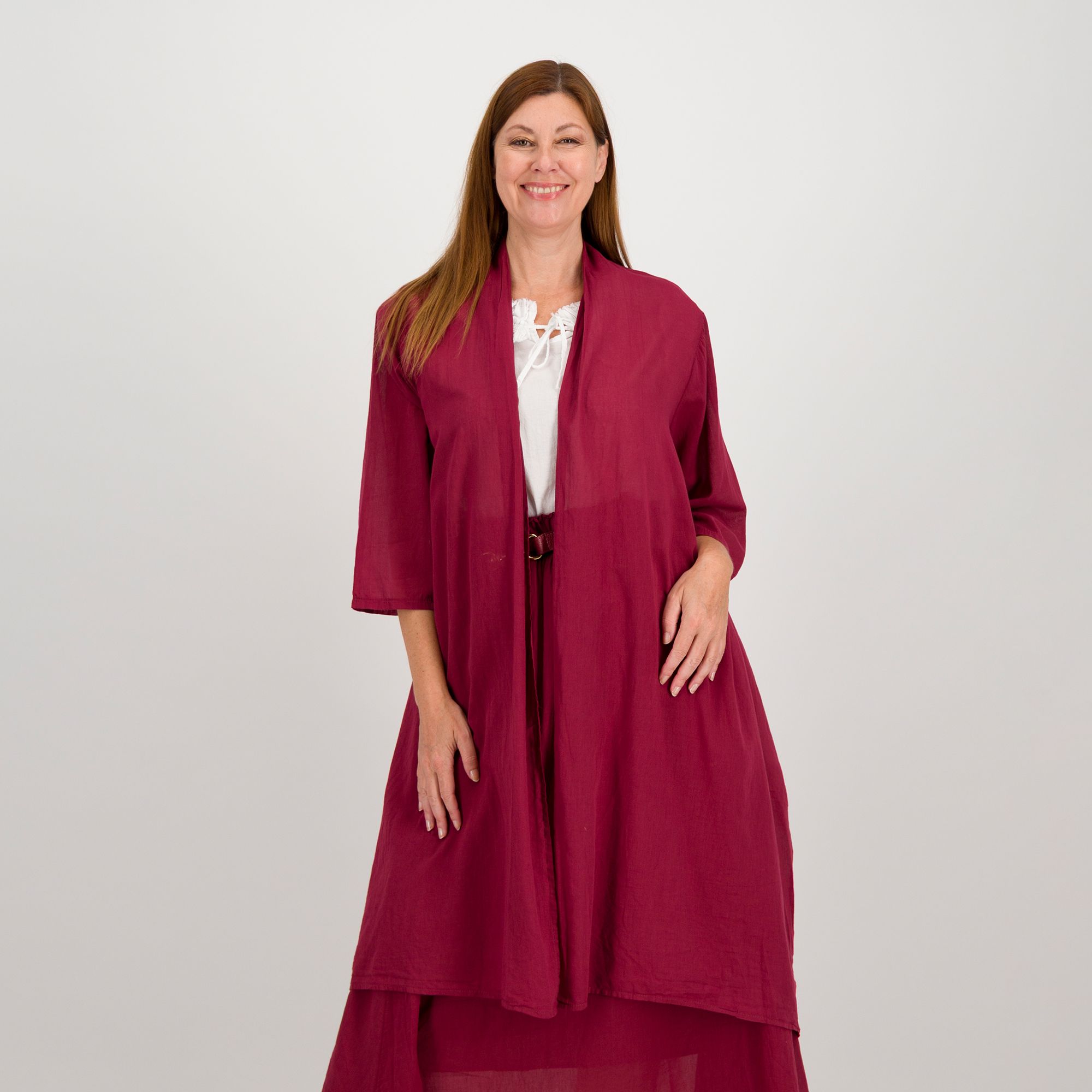 Enjoy 
Kimono lungo
in mussola
di cotone