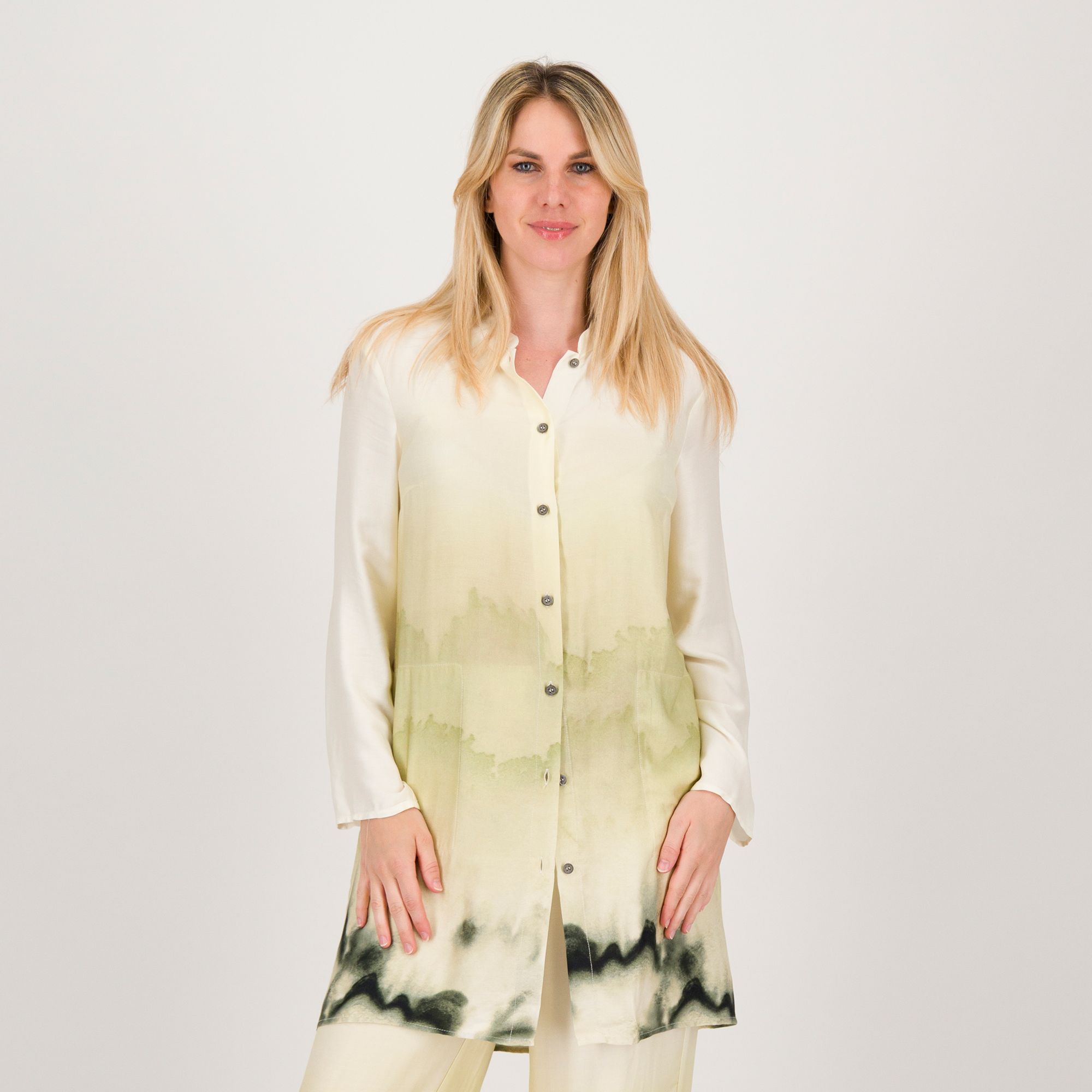 W.I.T.A. Camicia in twill a maniche lunghe in viscosa