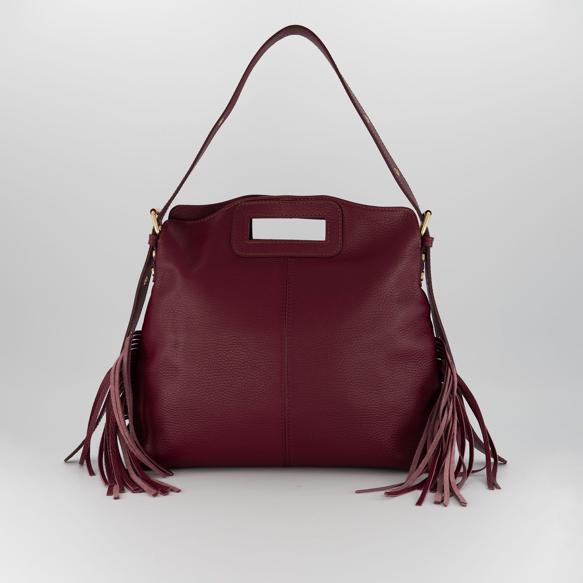 Le Corone Bags
Borsa a spalla
in pelle Isan
con frange