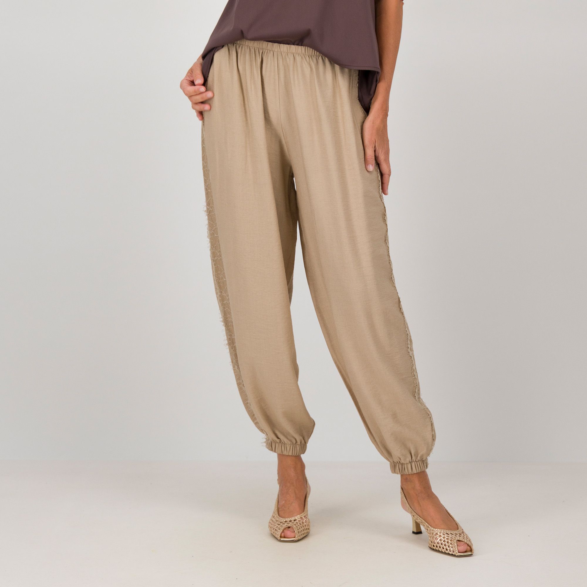 Palazzo Moda Pantaloni ampi con elastico