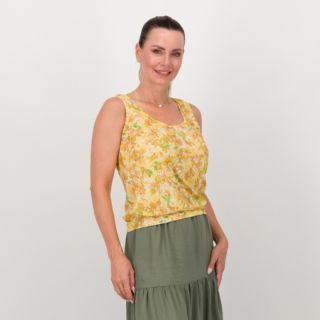 Officina della Moda
Top smanicato
con scollo tondo
