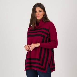 Nina Leonard
Maglione linea a
scatola con fantasia
geometrica