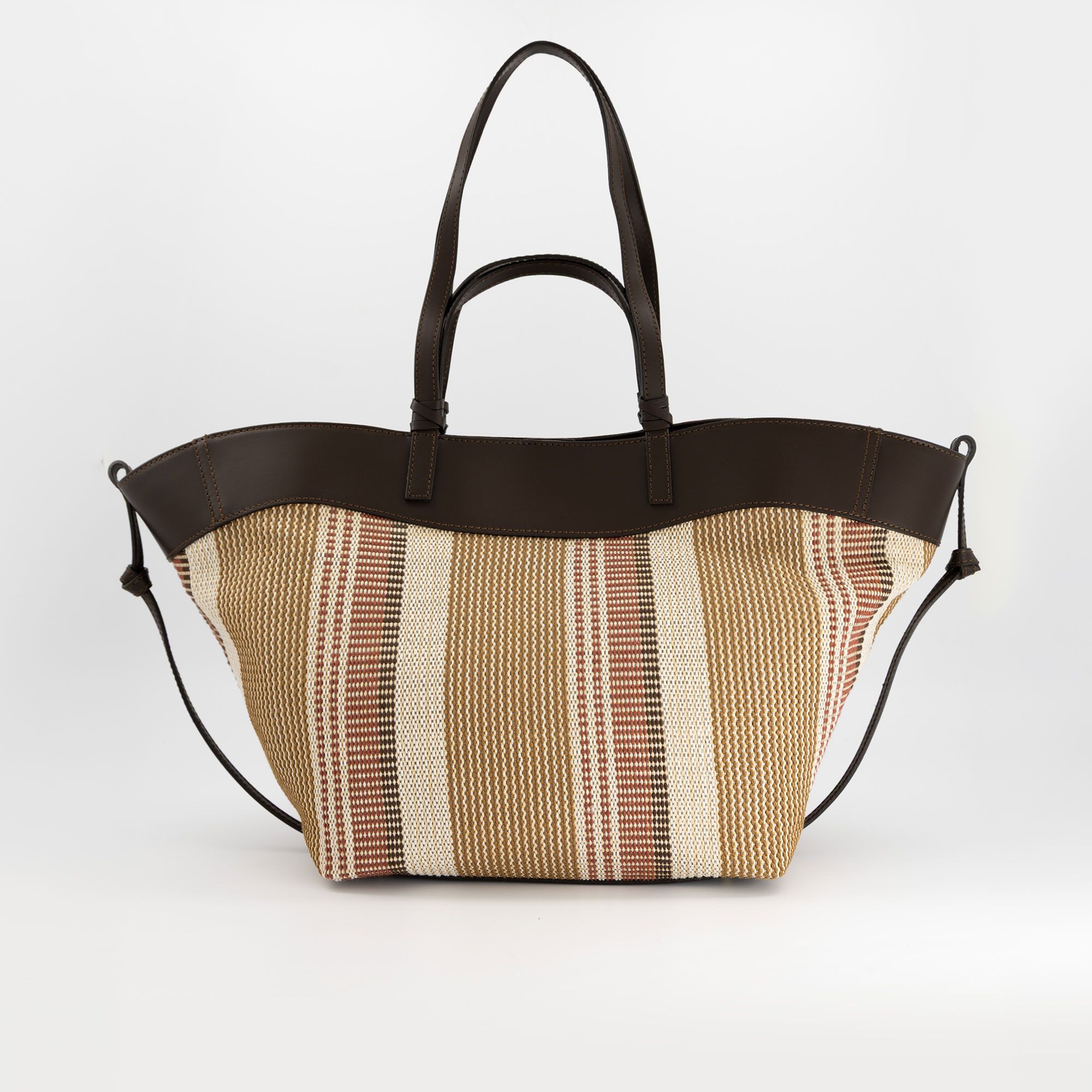  Elba Tuscany
Borsa shopper
in tessuto con
manici in pelle