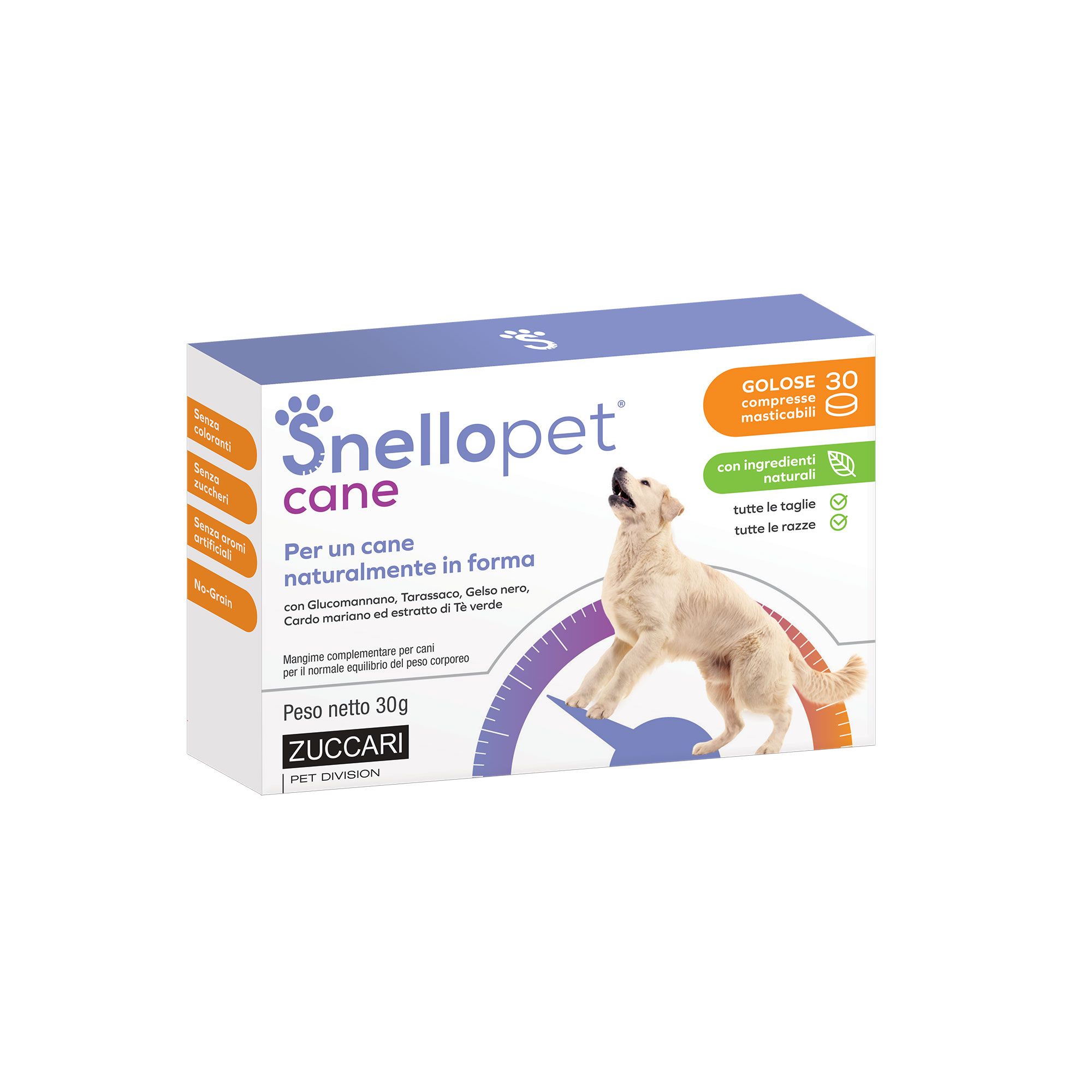 Snellopet
Compresse masticabili
Cane (30 cps - 30 g)