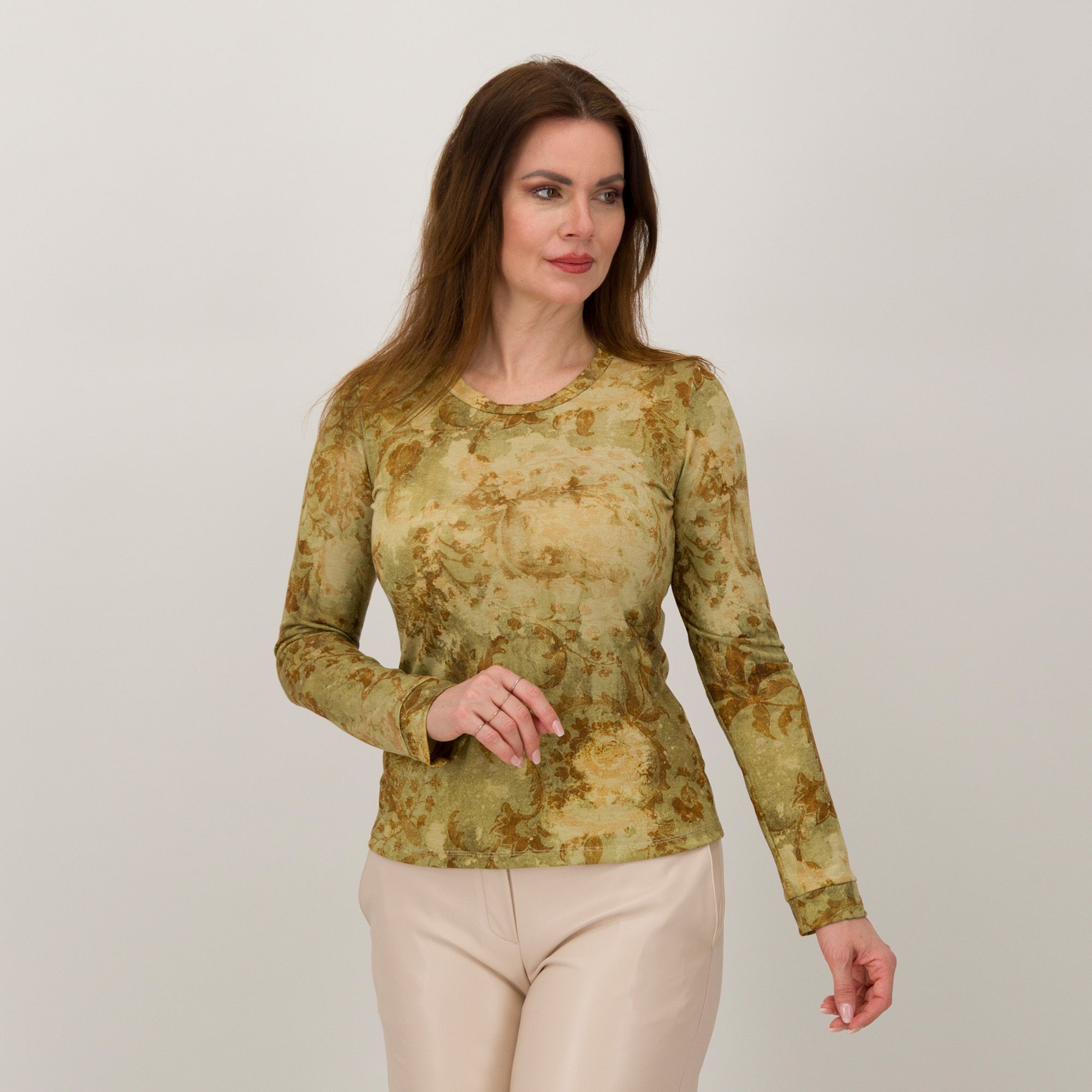 SottoMarino
Maglia girocollo
in jersey lamè
stampato