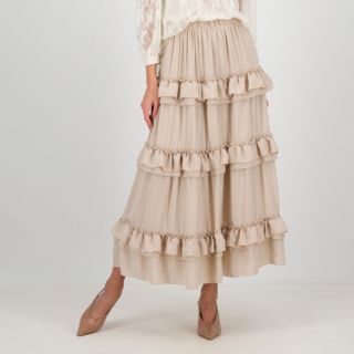 Palazzo Moda
Gonna lunga doppia
georgette con
elastico