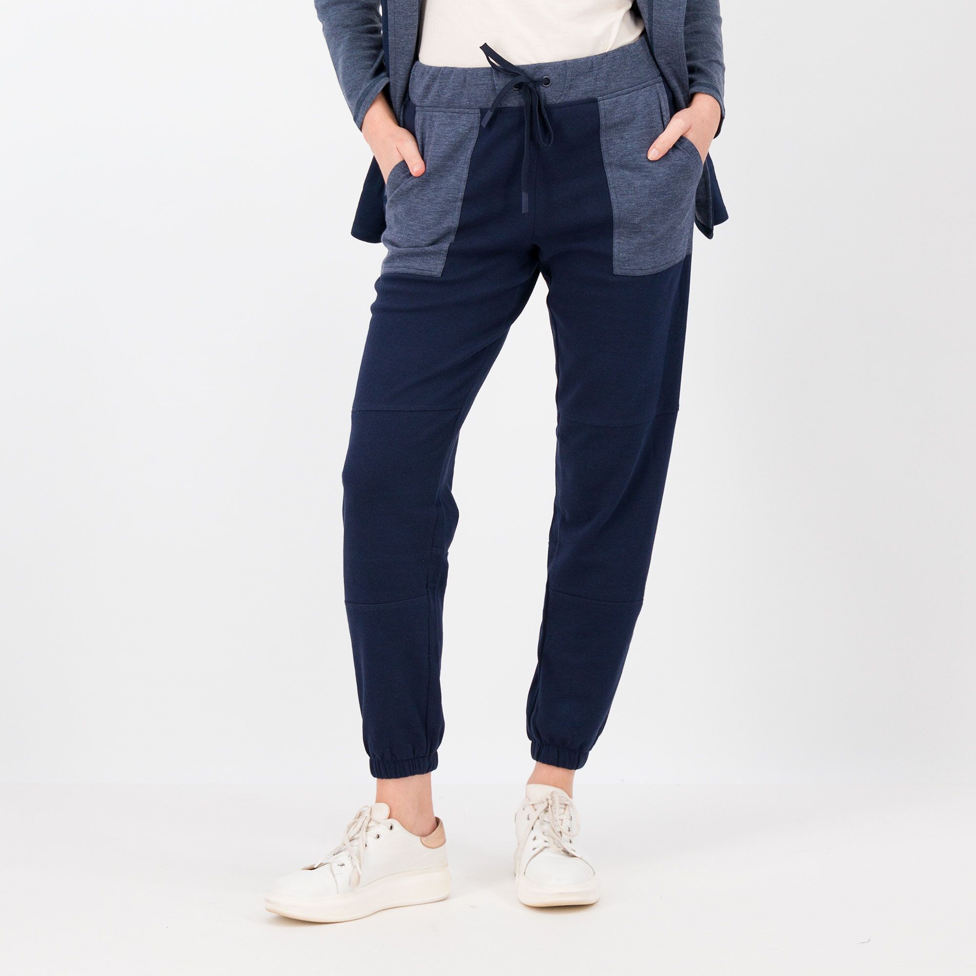 QVC Cuddle Duds Pantaloni jogger in maglia con coulisse