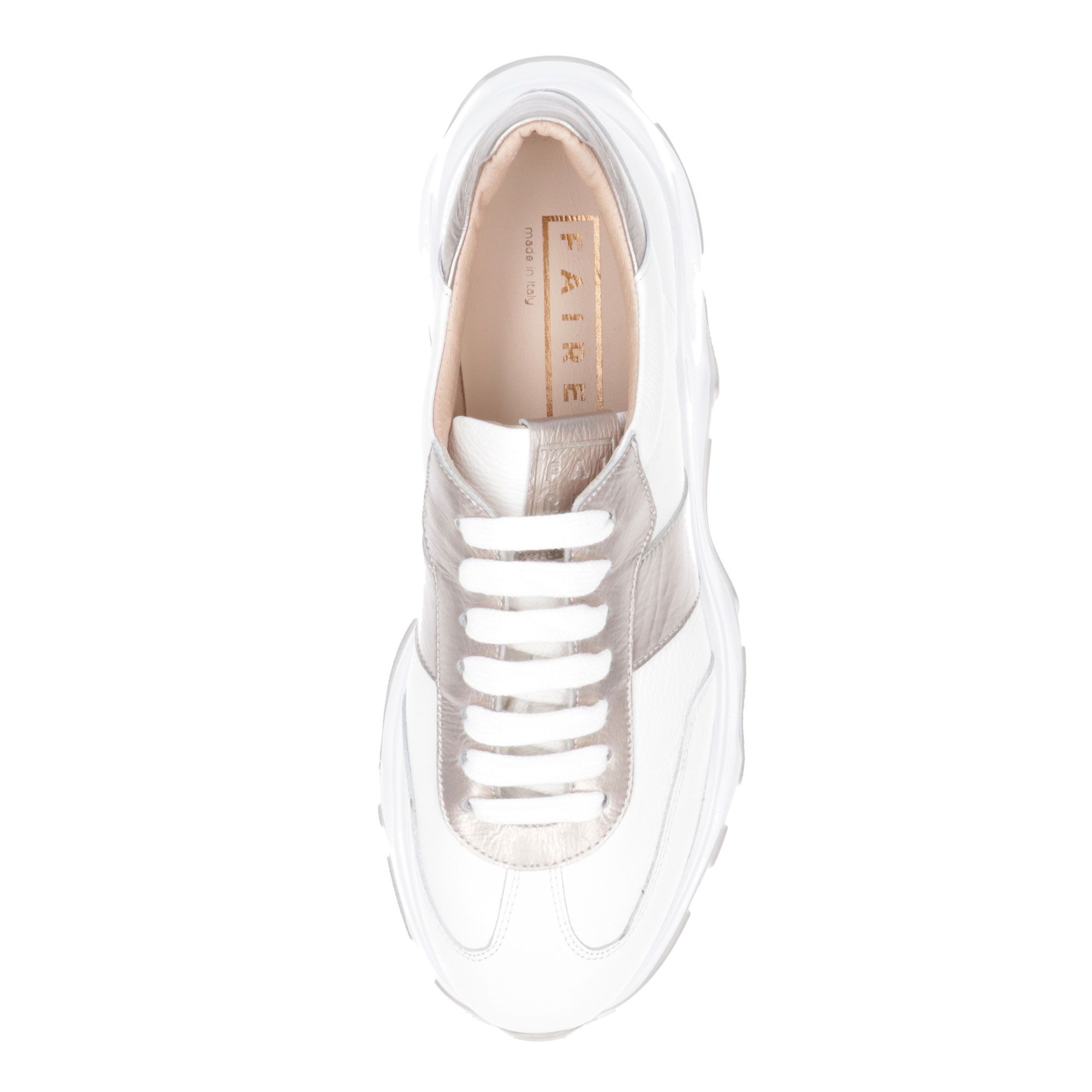 Image of Faire Sneakers stringate in pelle con soletta removibile061