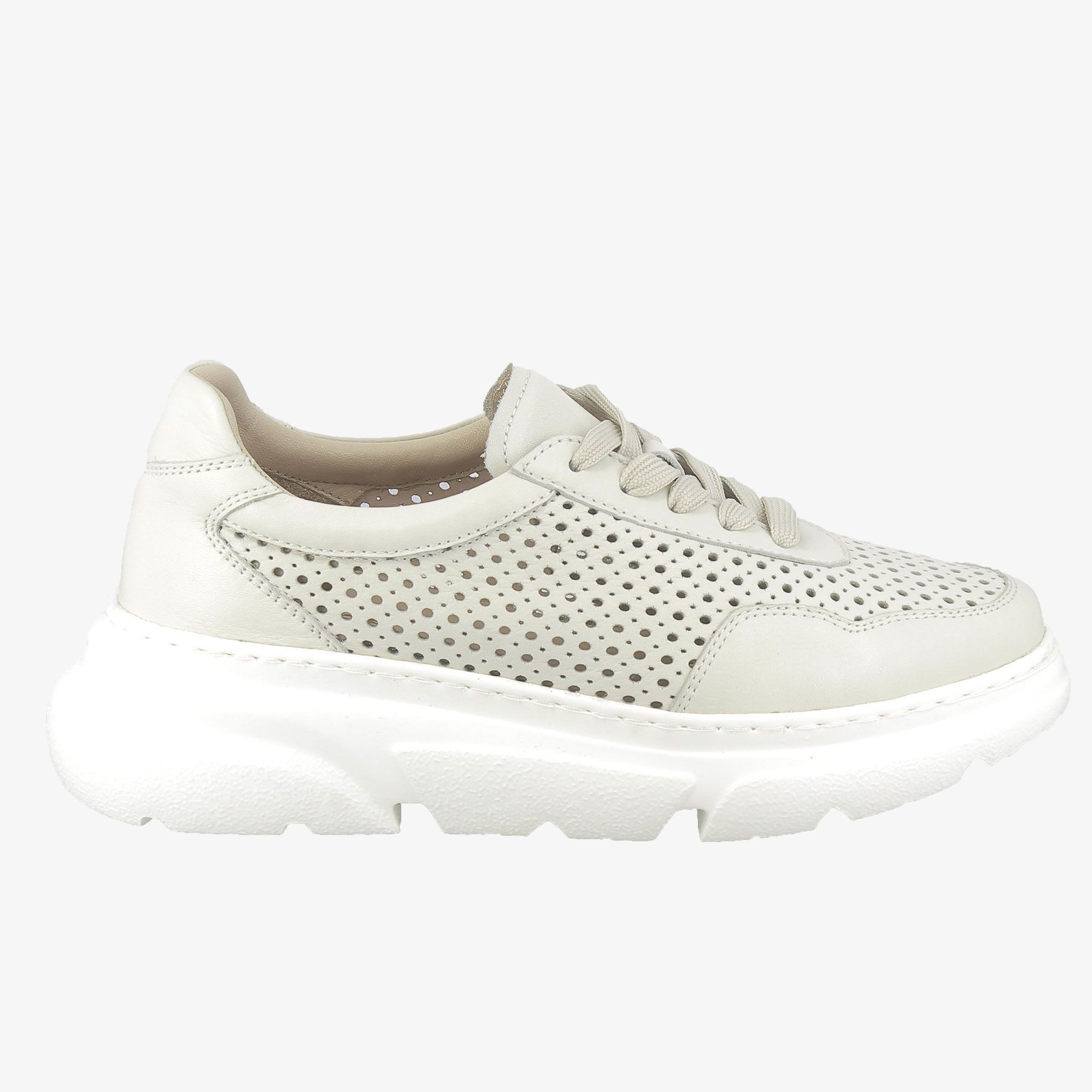 Sanagens Sneaker in pelle con soletta removibile e suola 5cm