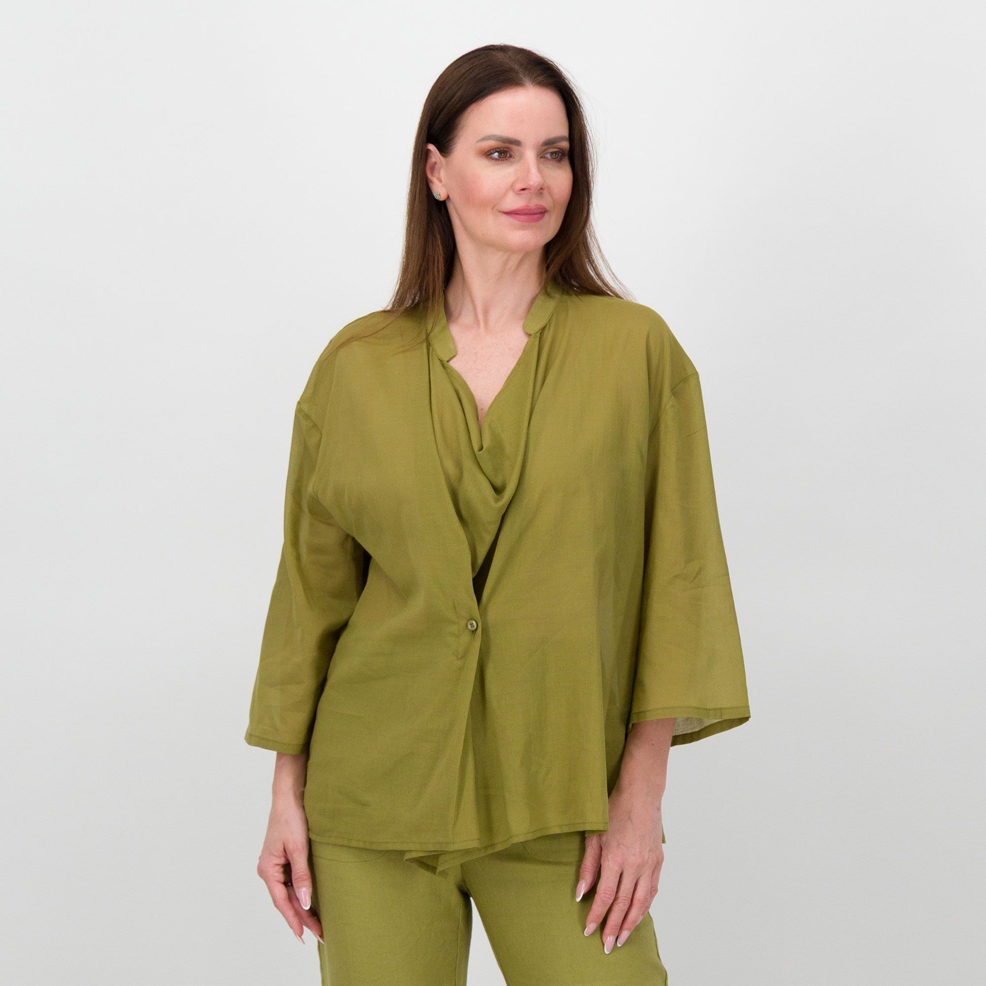 Caterina Lancini
Camicia in cotone
con collo alla
coreana
