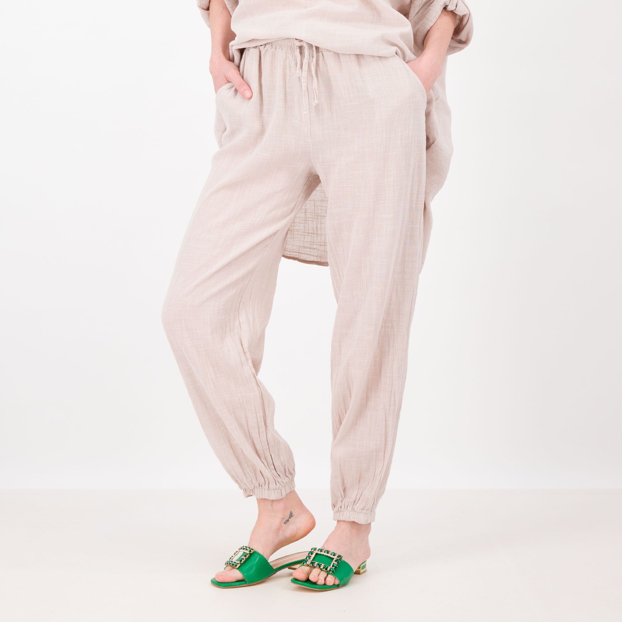 QVC Enjoy Pantaloni jogger in tela di cotone