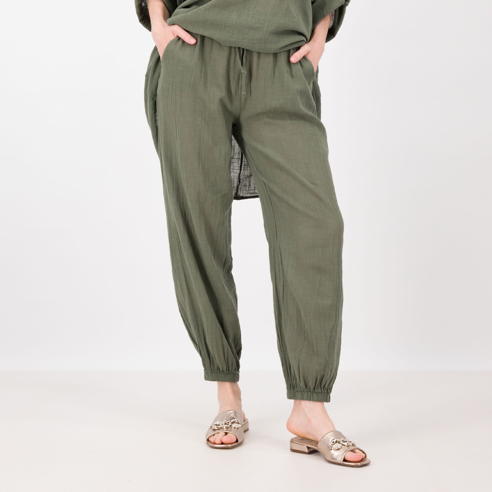 Image of Enjoy Pantaloni jogger in tela di cotone061