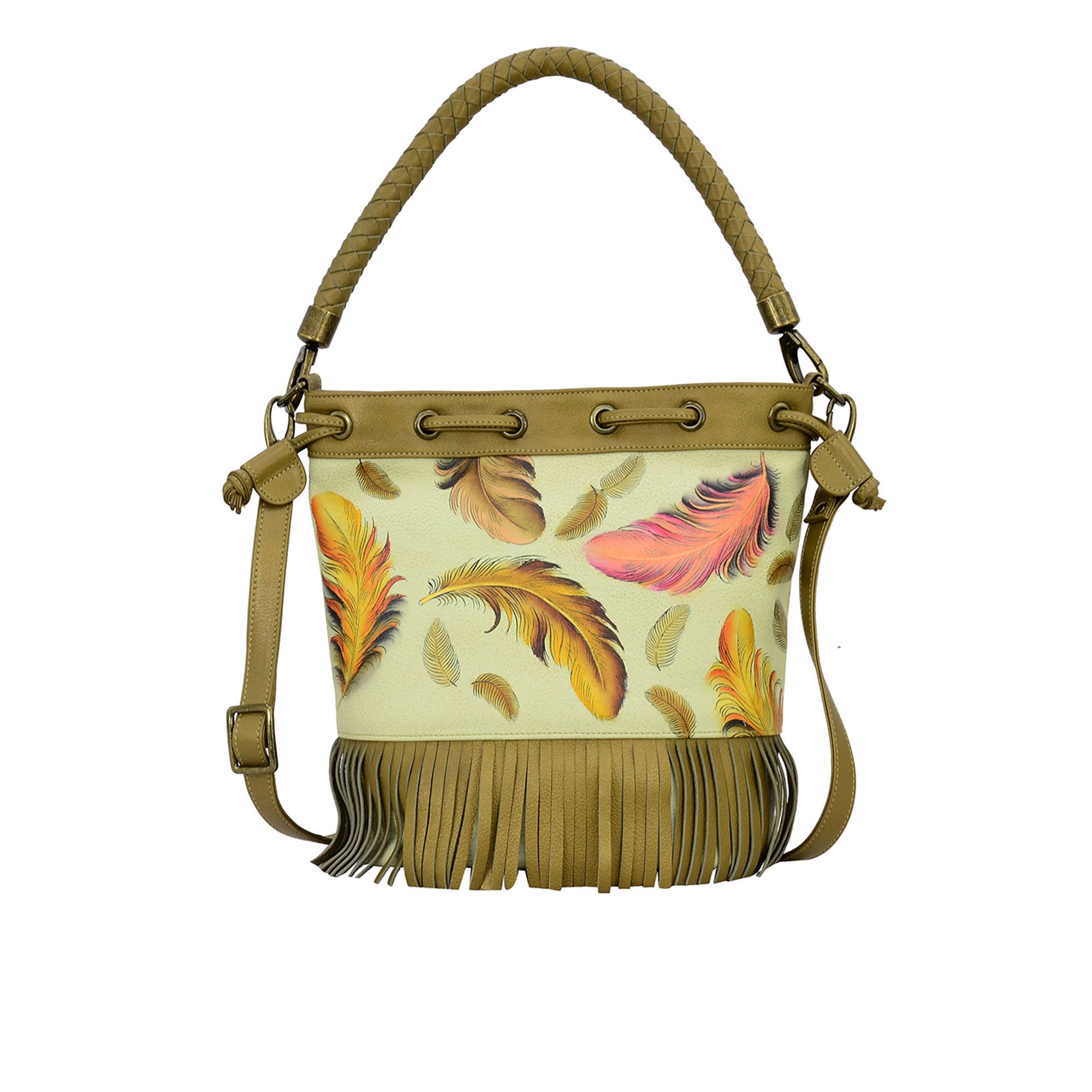 Anuschka
Borsa a spalla in
pelle dipinta a mano
con manico removibile