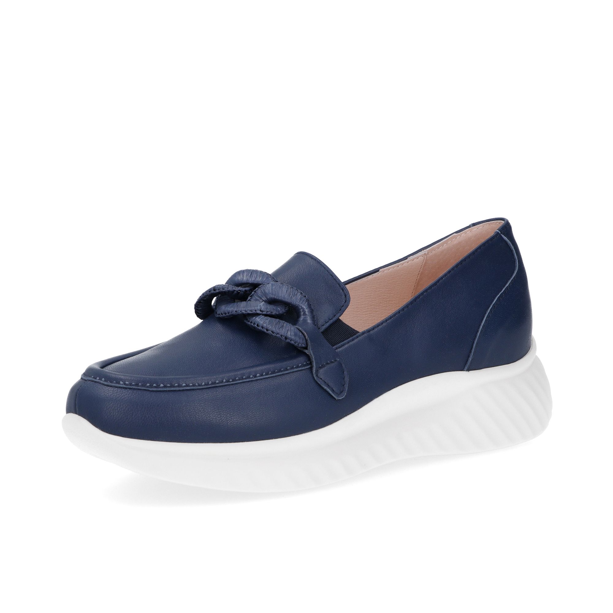 Image of Soffice Sogno Slip on in pelle con accessorio catena in rafia061