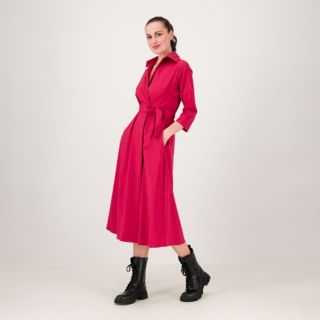 SottoMarino
Abito midi in misto
cotone stretch con
collo a camicia
